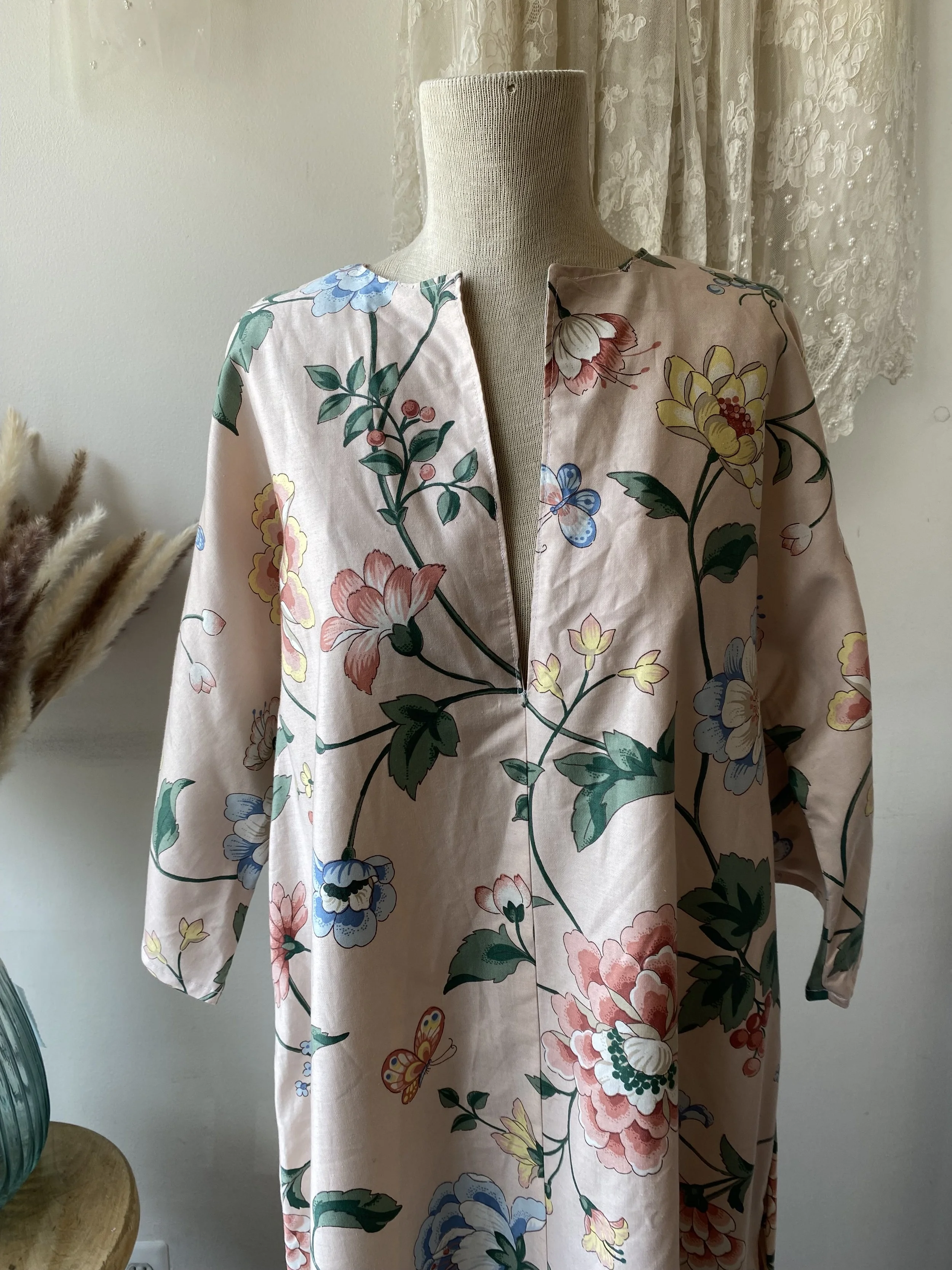 Botanical Print Cotton Caftan