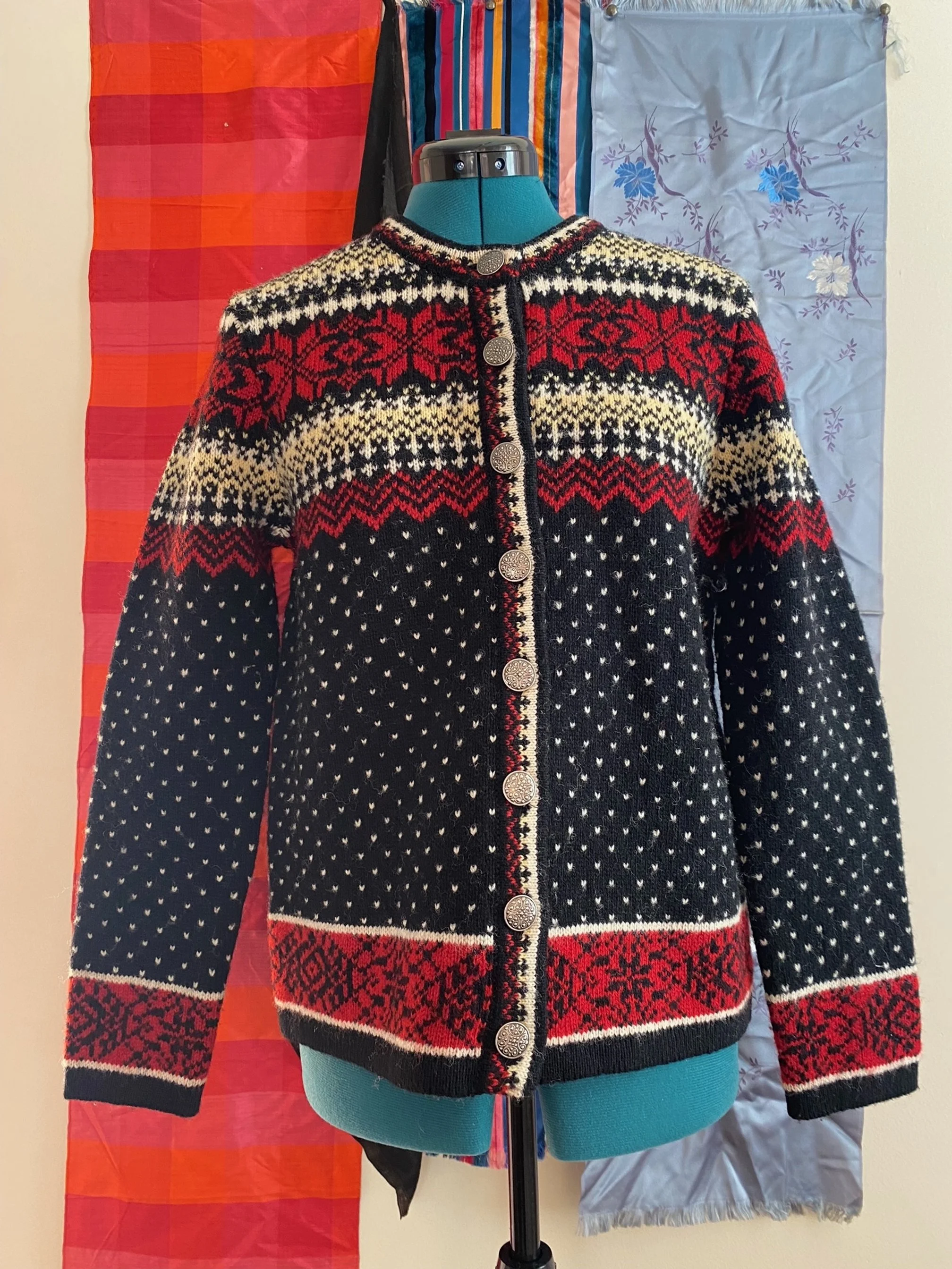 Navy Wool Fair Isle Sweater