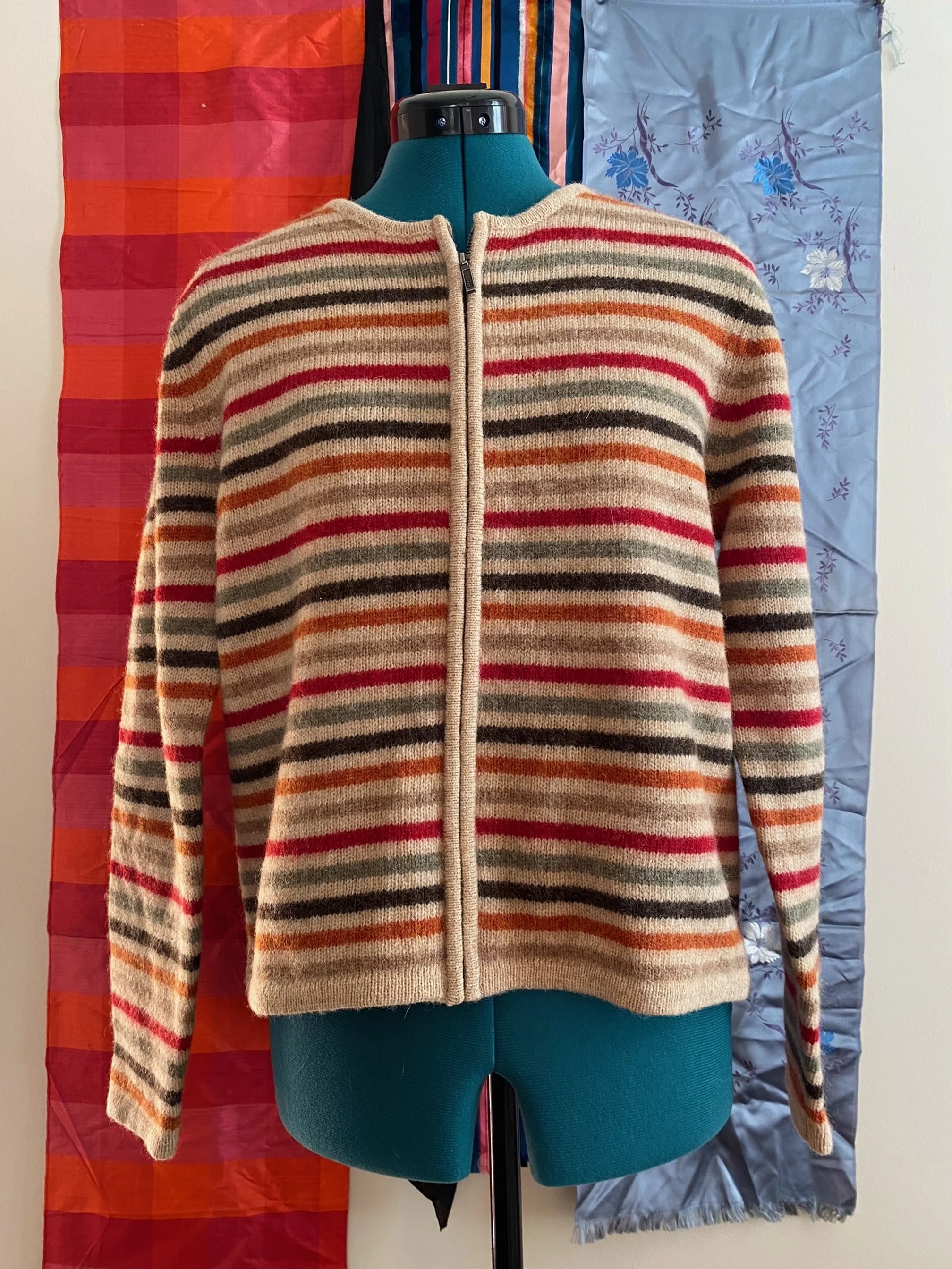 Stirped Wool Cardigan