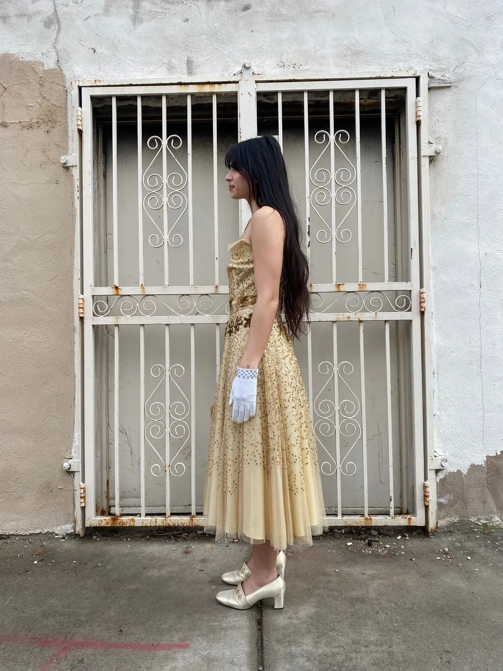 green emerald velvet dress Forever Gold Dress– Teuta Matoshi main image 1