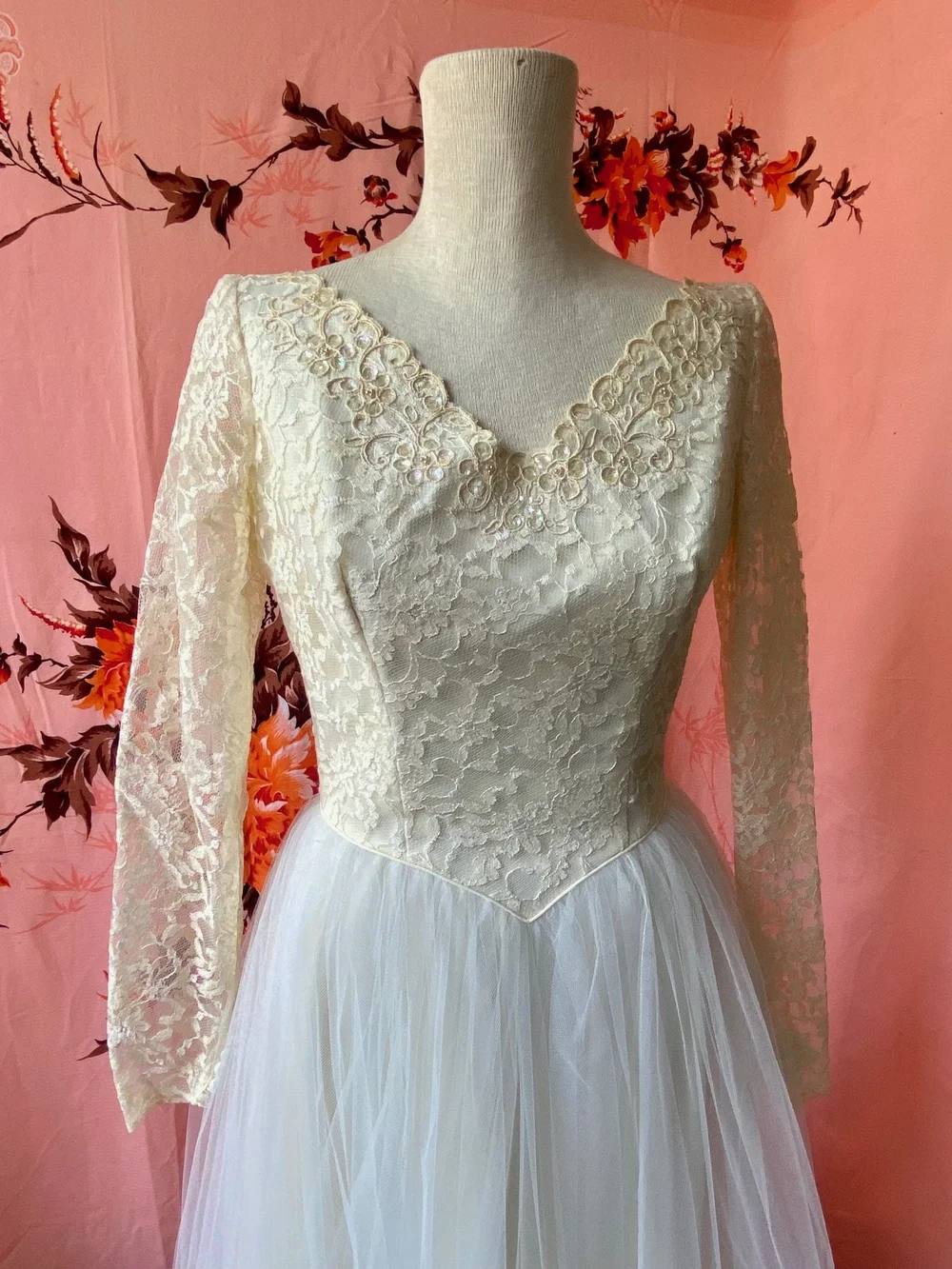 chinese dress ladies 60s Lace Mermaid Gown | M main image 1