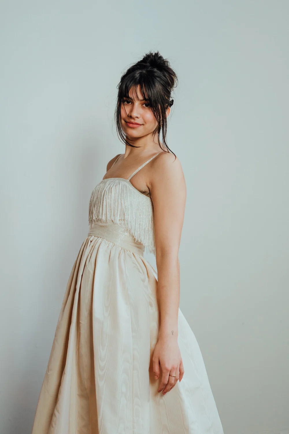 1960s vintage wedding gown beaded fringe Made and Maker 1960s vintage wedding gown beaded fringe Made and Maker