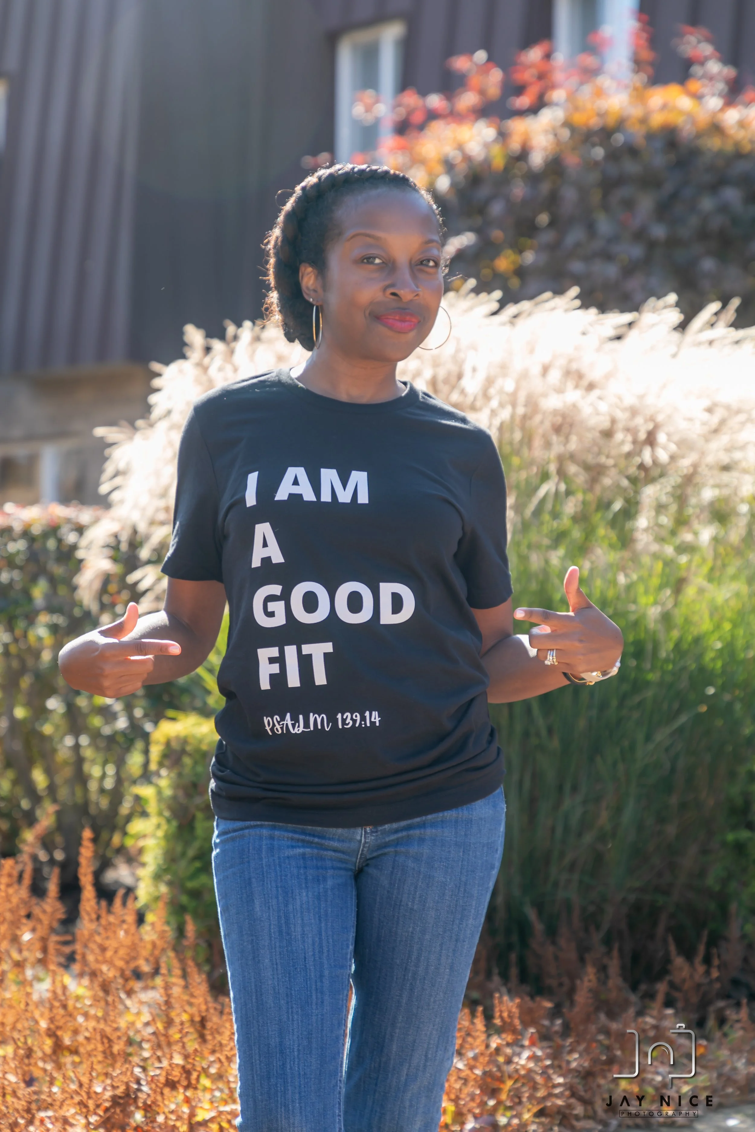 New! I am a Good Fit T-Shirt * Black