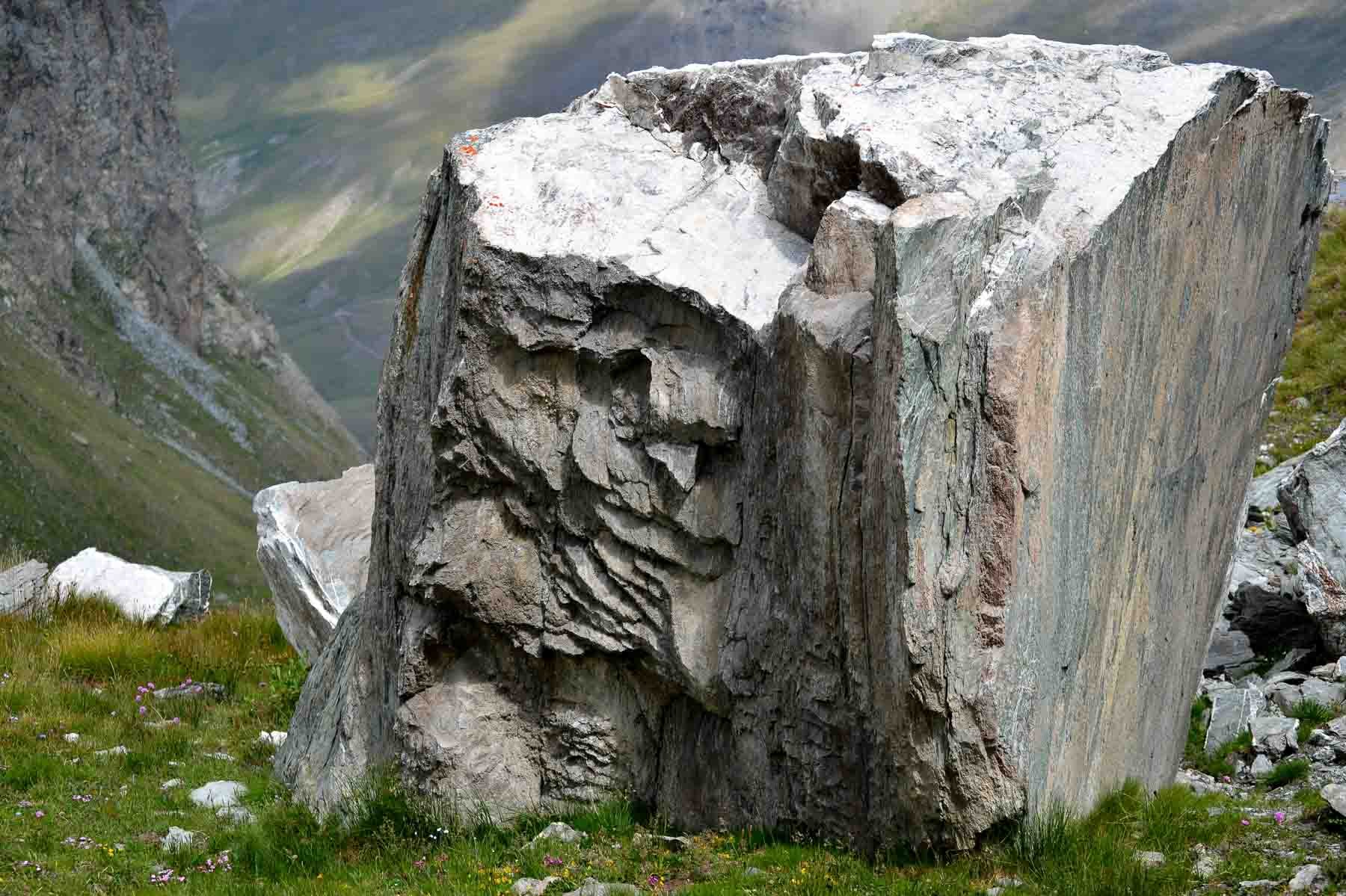  Massive rock cube, Hautes-Alpes, France 