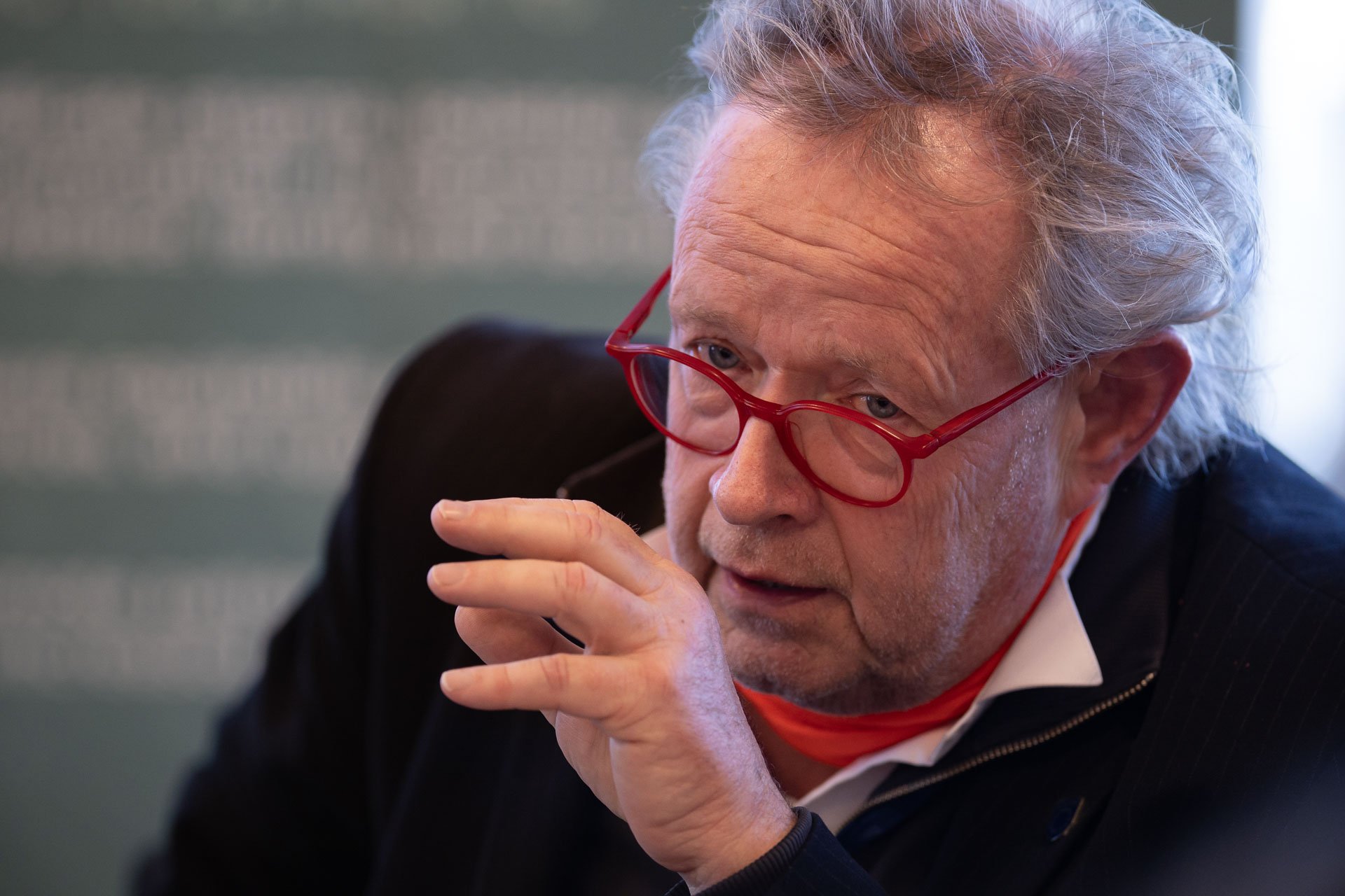  German MEP, neurosurgeon Jan-Peter Warnke, makes a point at a meeting on Rare Neurological Conditions at the European Parliament in Brussels. 