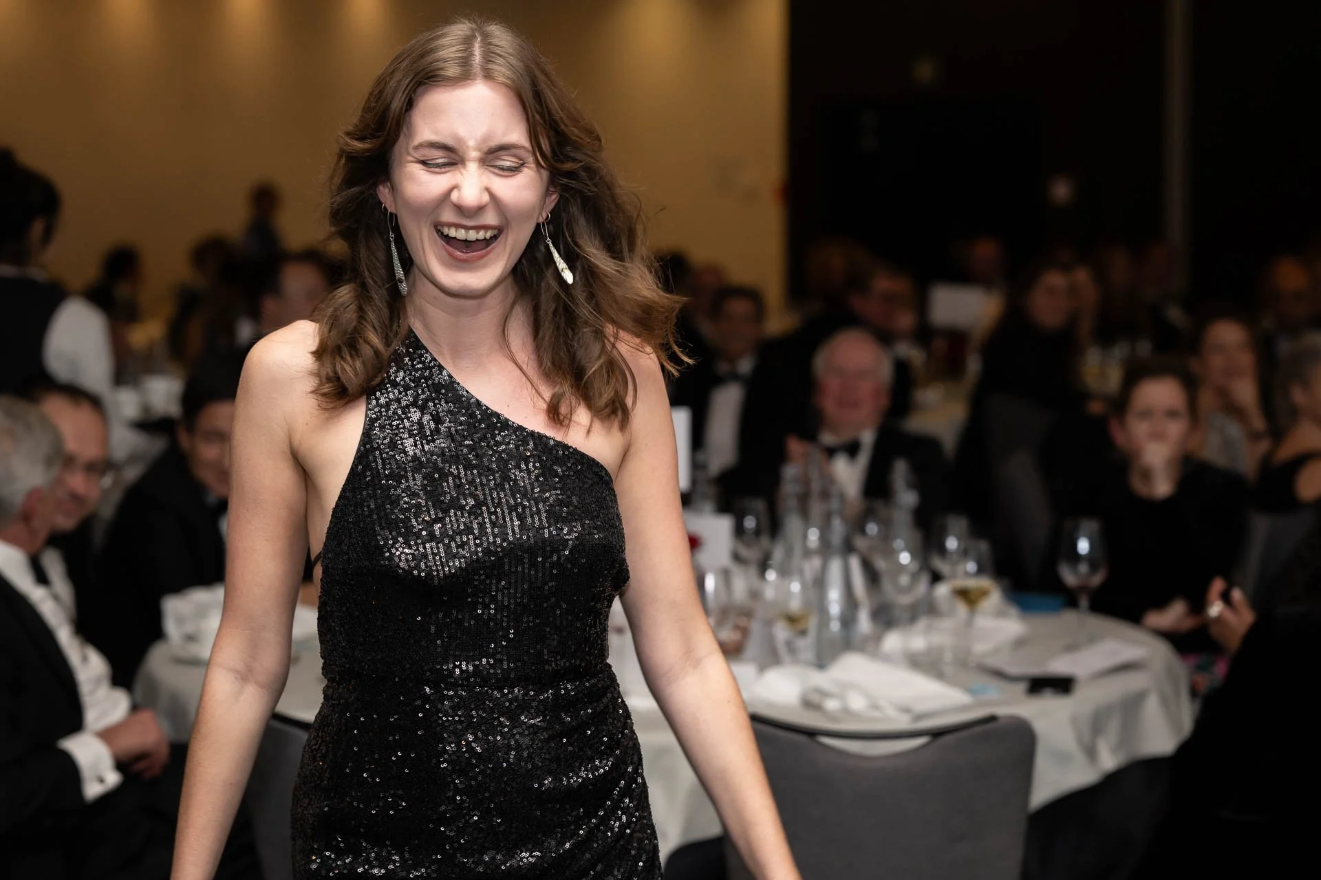  Prize-winner in a charity raffle at the British Chamber of Commerce’s annual dinner 