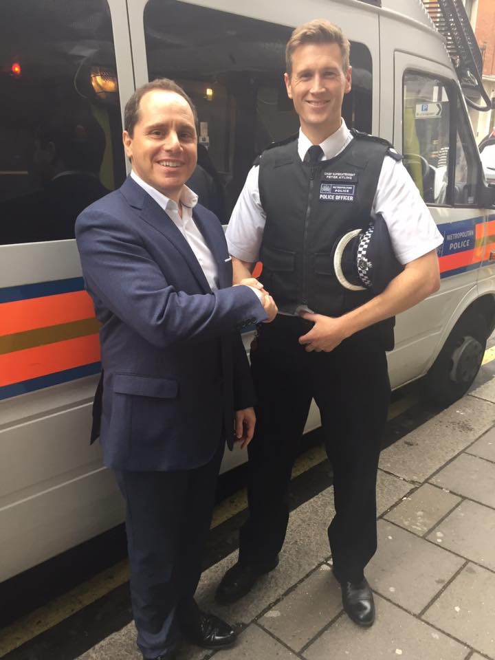 James Freedman with Chief Superintendent Peter Ayling