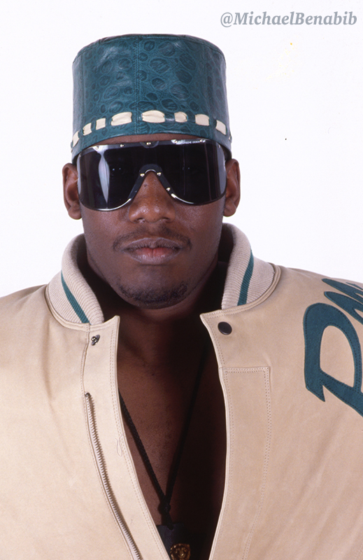 Cool Moe D in Green Hat celebrity hip hop photography by Michael Benabib