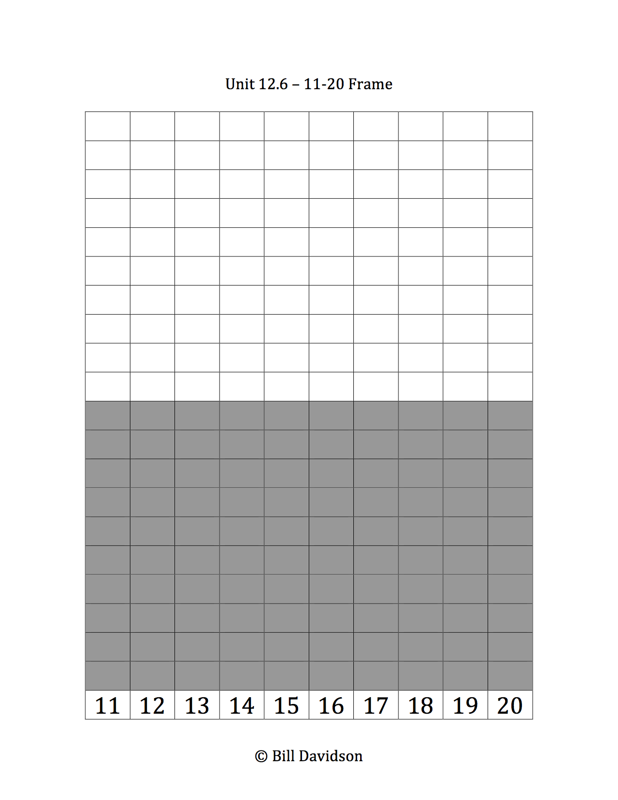 Number Tower Worksheet