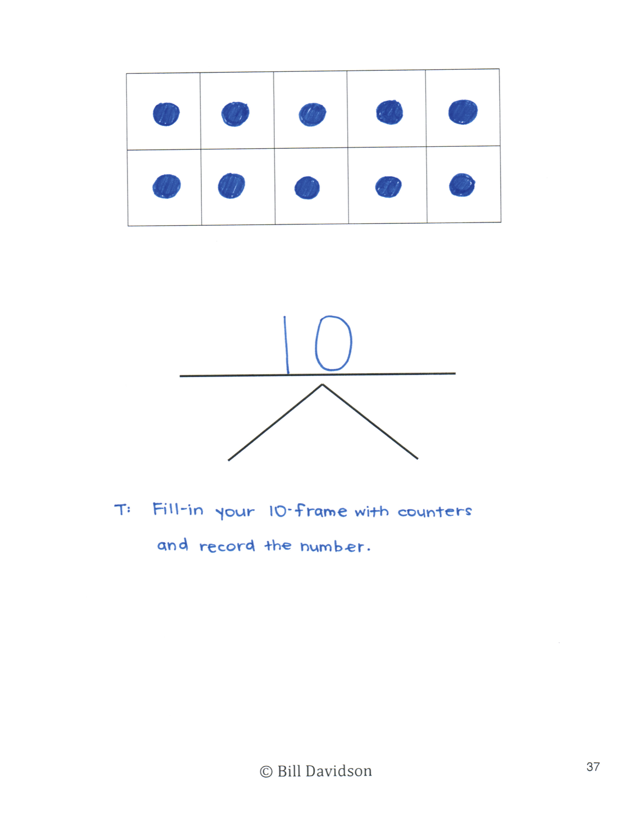 Ten Frame with Blank Decomposition Insert