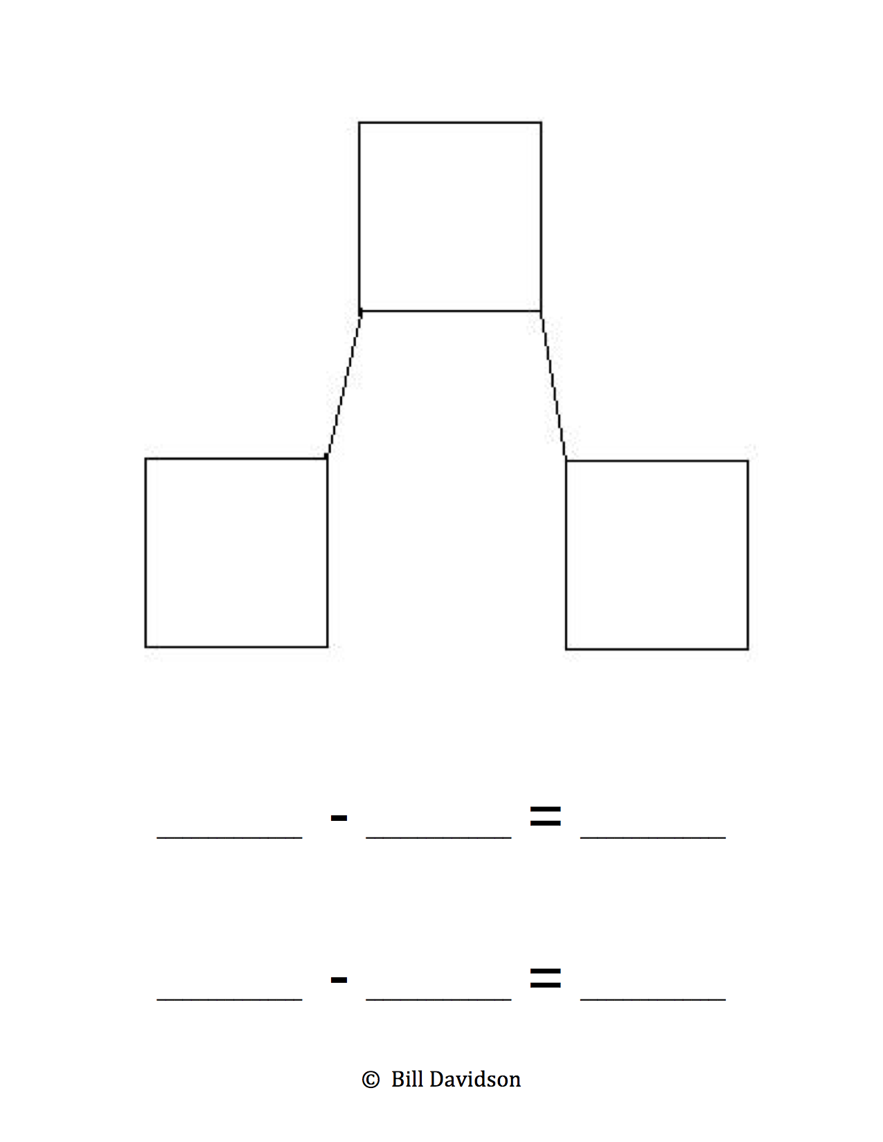 Number Bond with 2 Subtraction Sentences