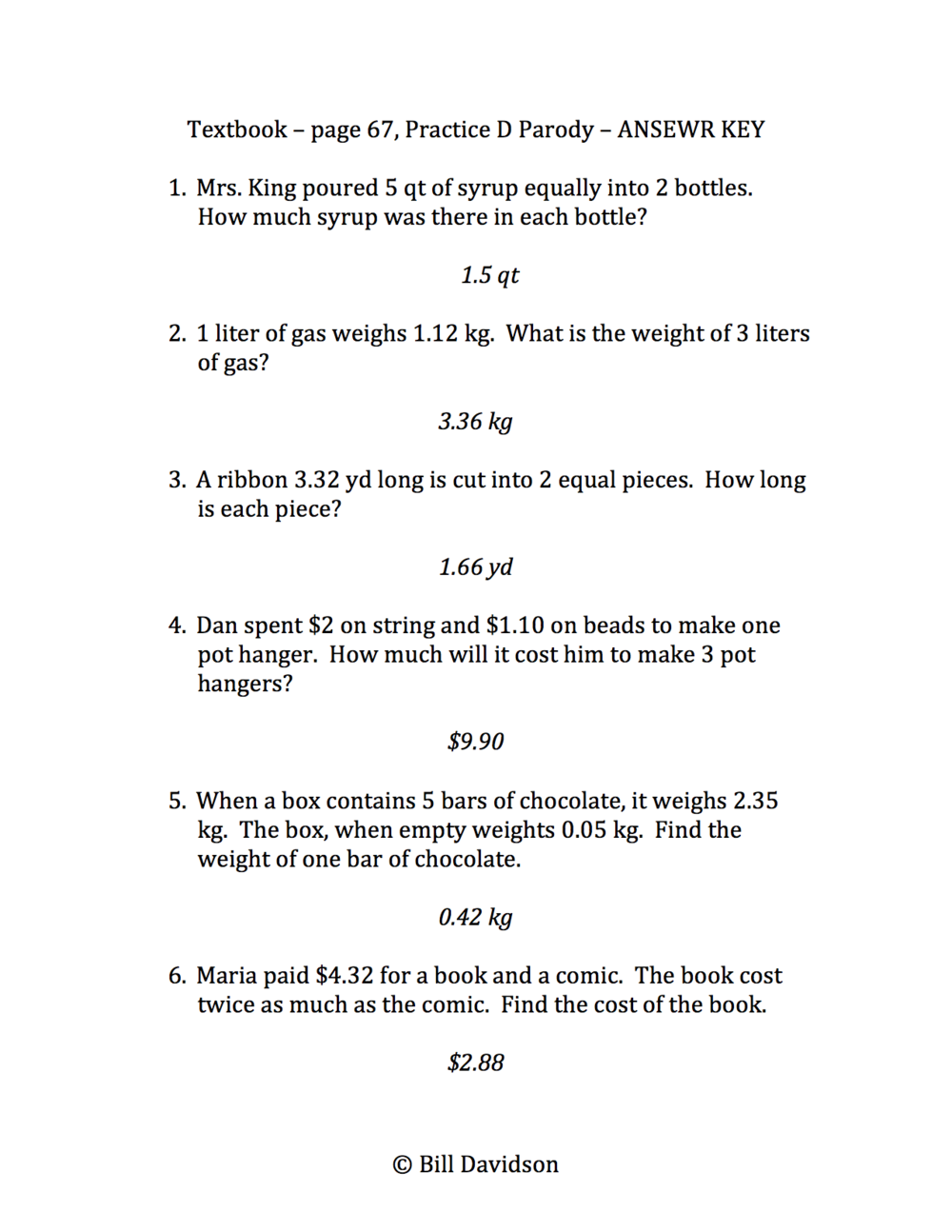 The 20 Operations of Decimals Word Problems — The Davidson Group Intended For Decimal Word Problems Worksheet