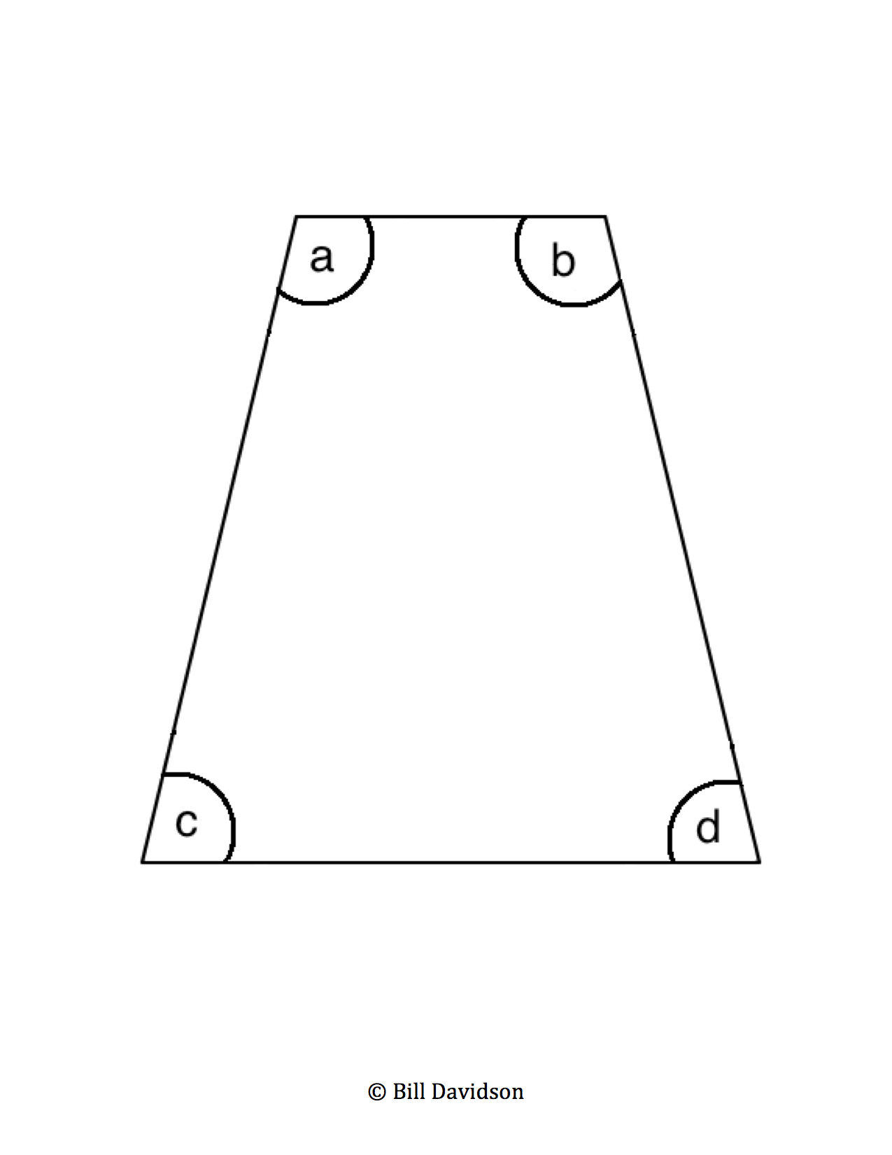 Sum of Angles in a Trapezoid Cutout