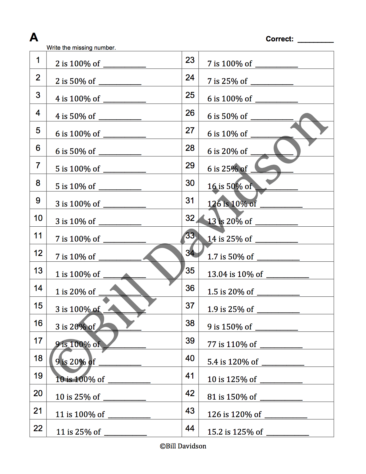 Find the quantity (3) — The Davidson Group