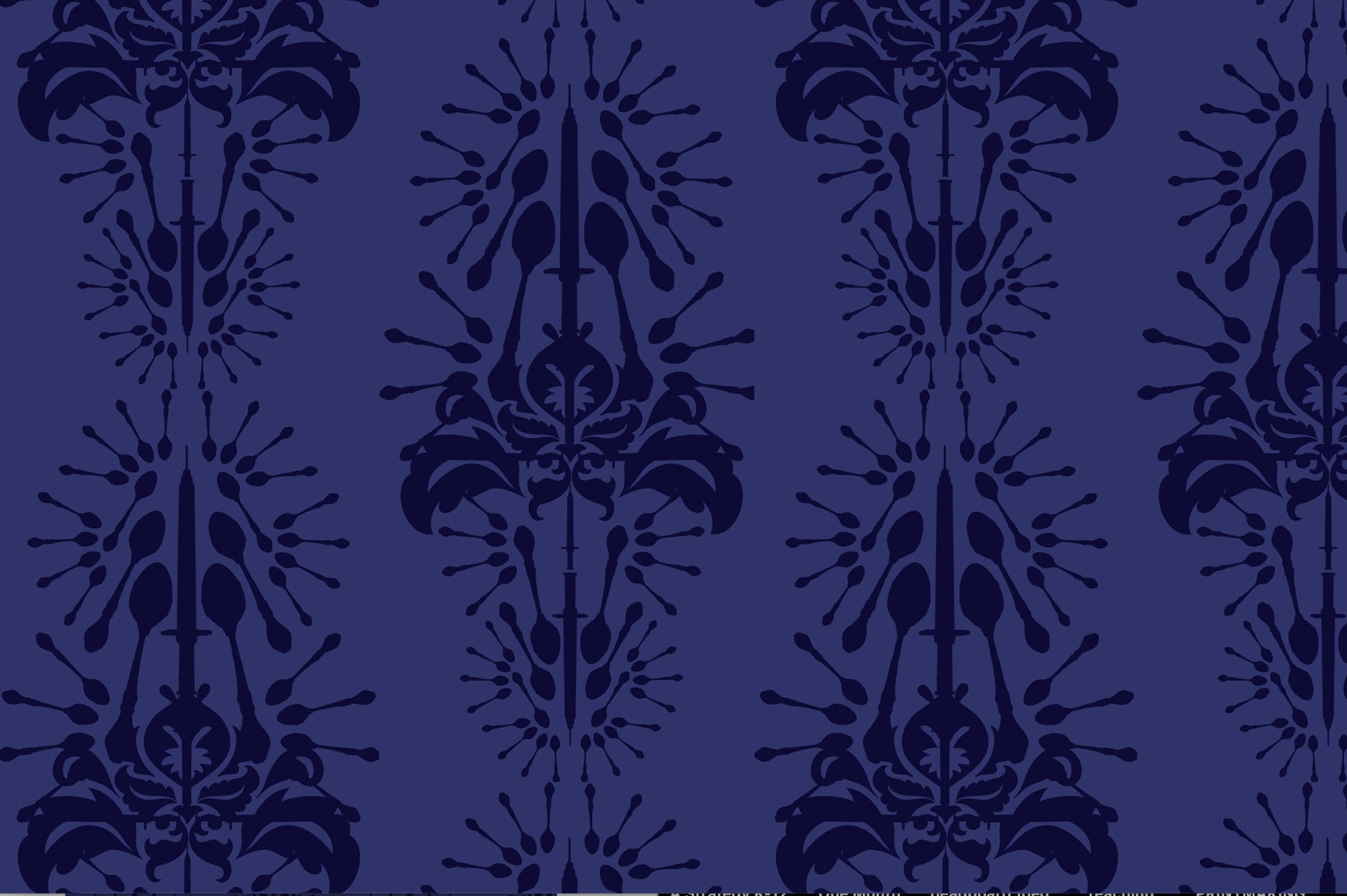 Needles and Spoons (wallpaper design detail)