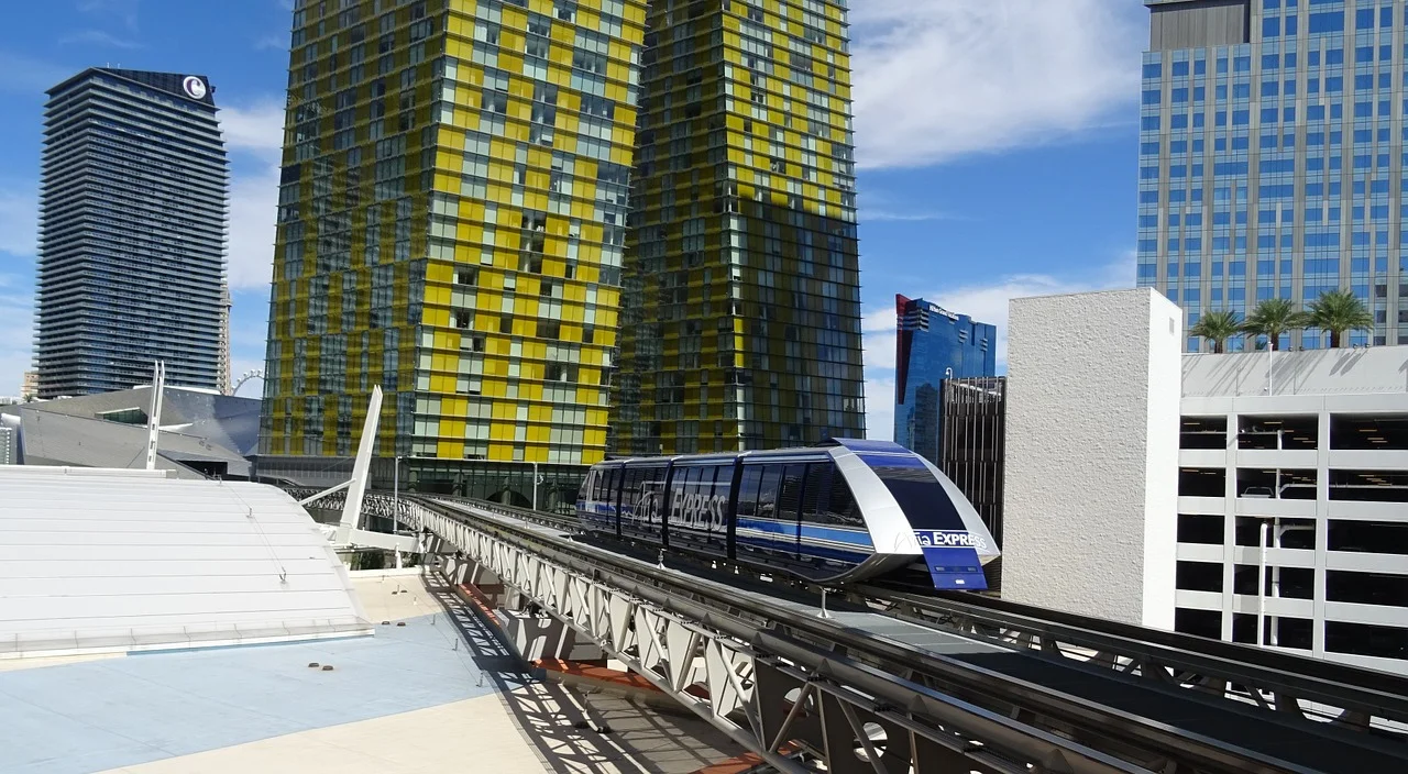 Monorail that links Bellagio to Aria and City Centre