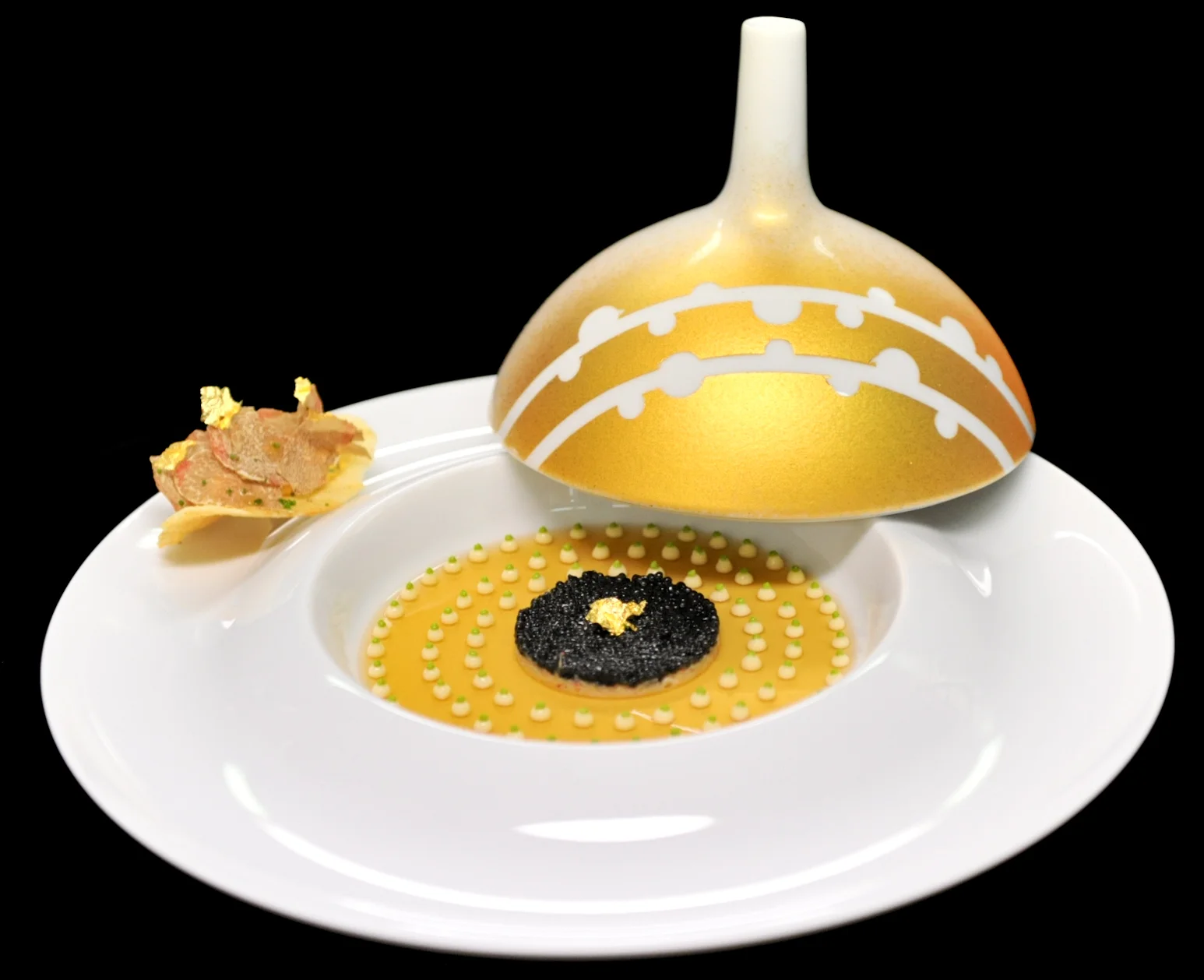 Beautiful presentation of caviar