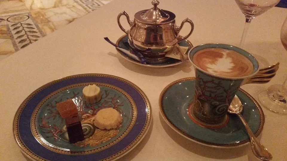 Petite fours and coffee