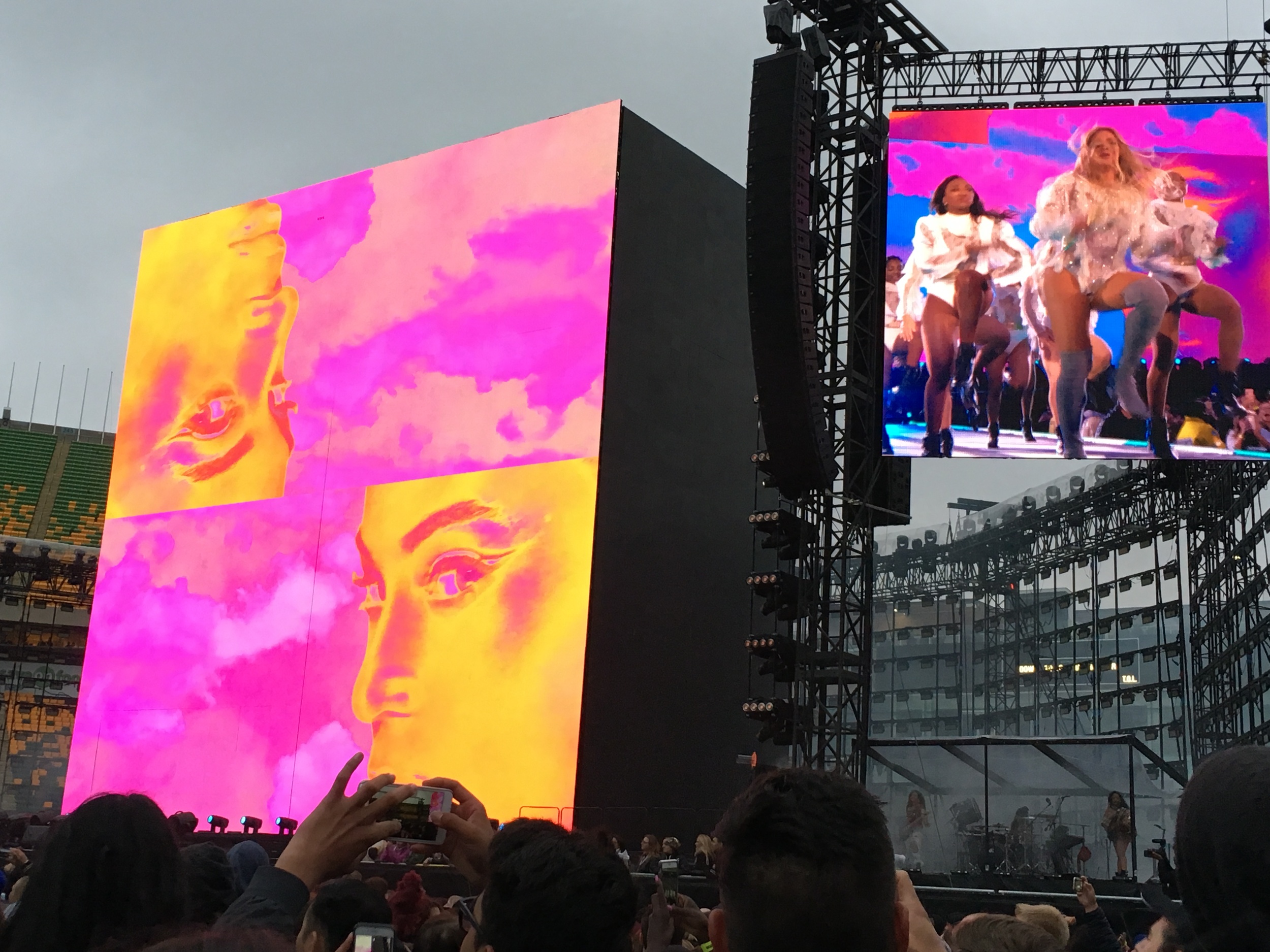 60 ft LED Cube that was used during the show