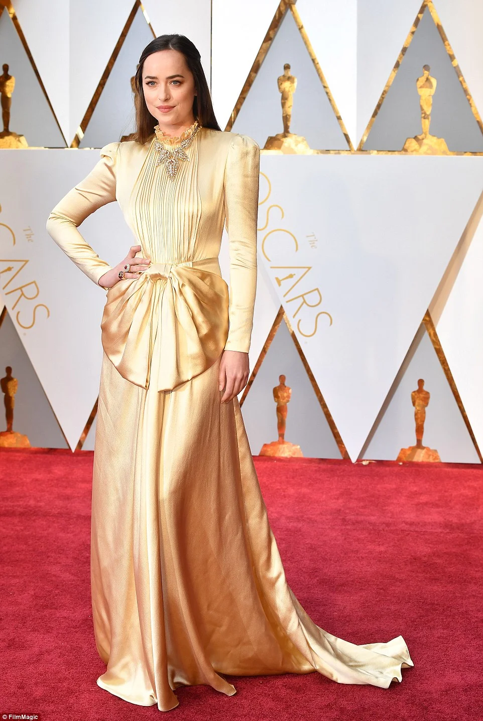 Dakota Johnson in Gucci. 