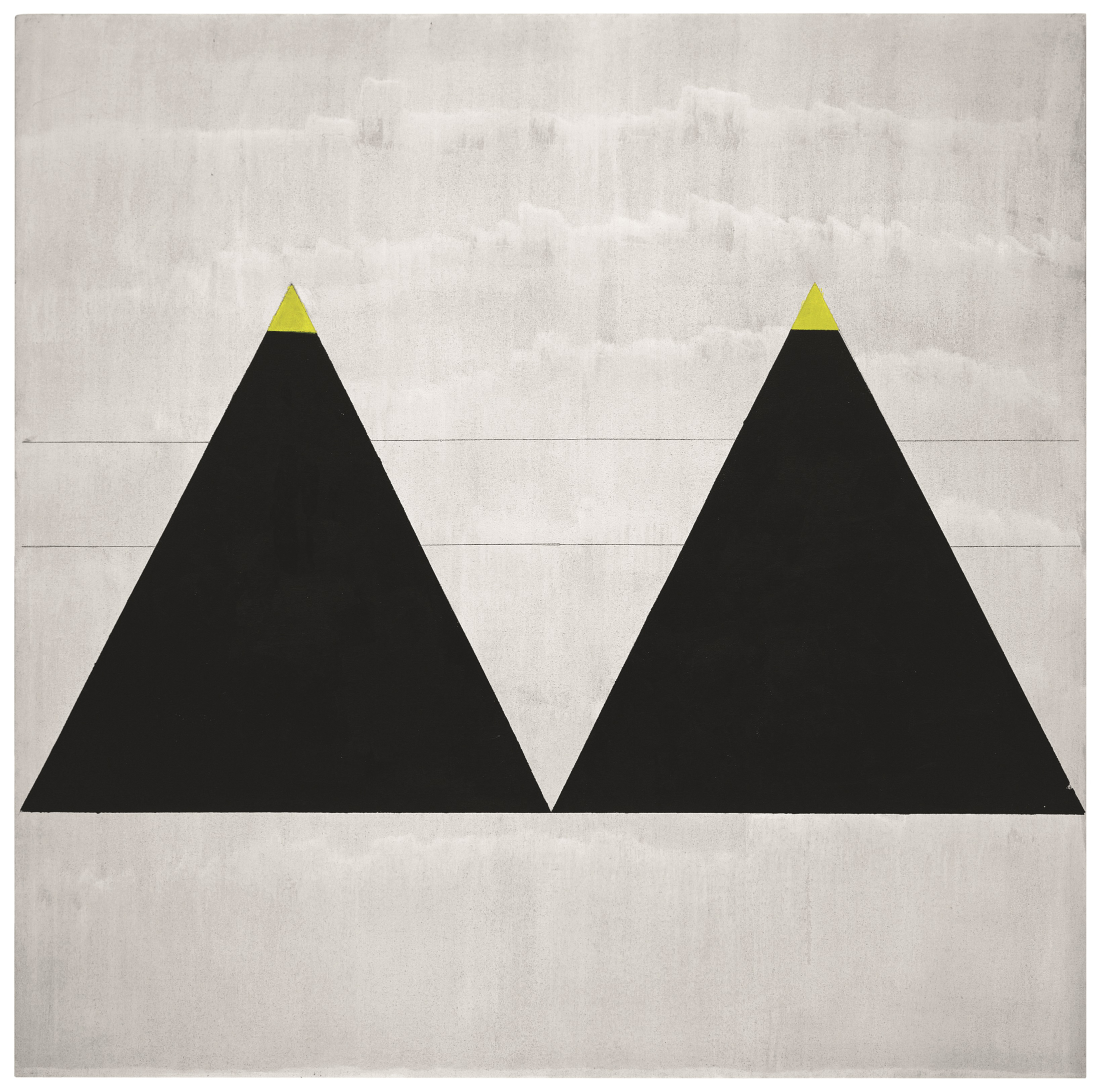 "the mountain-like triangles are more like 'pictures' than anything she had done since the 1950s"