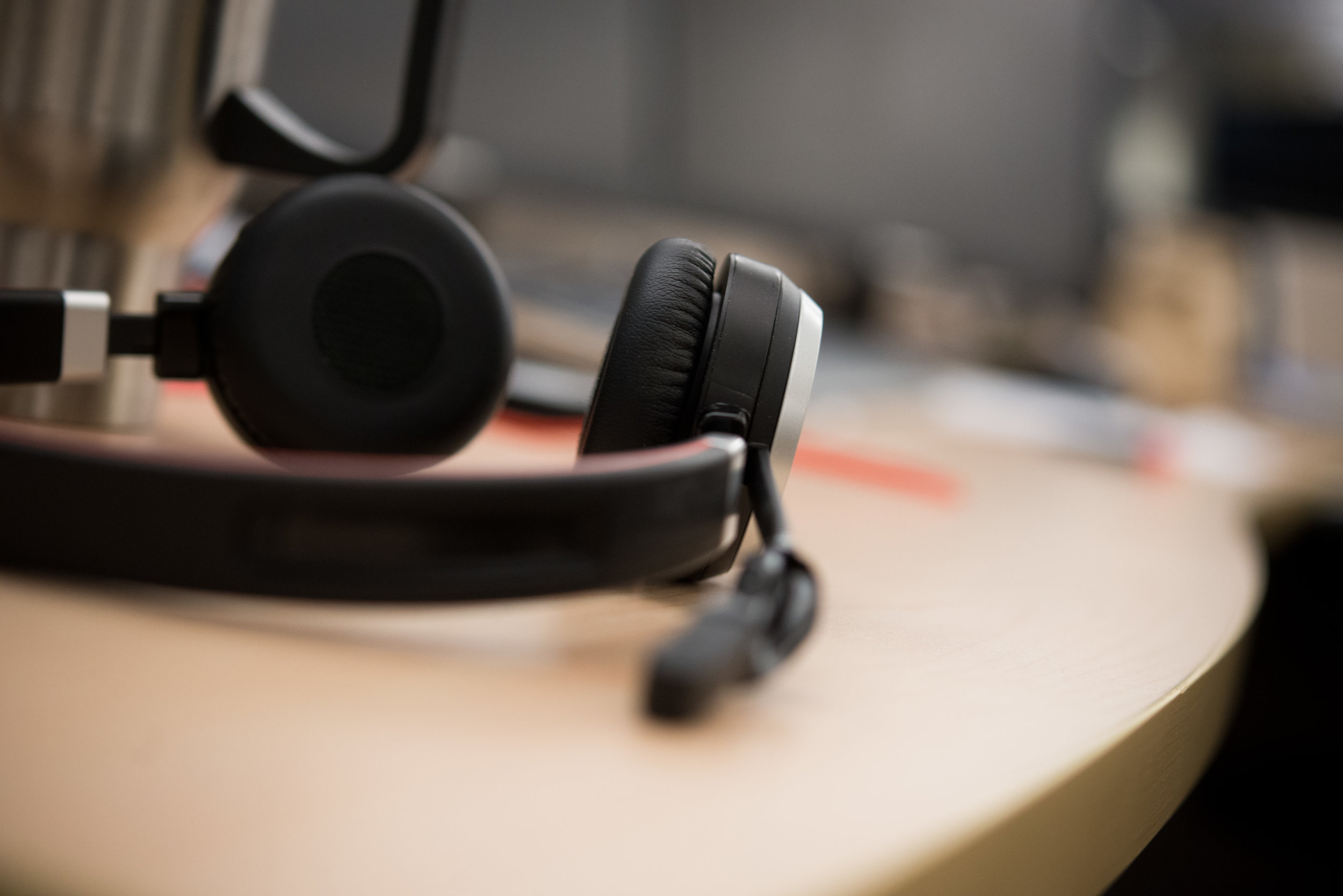 Close up of headphones