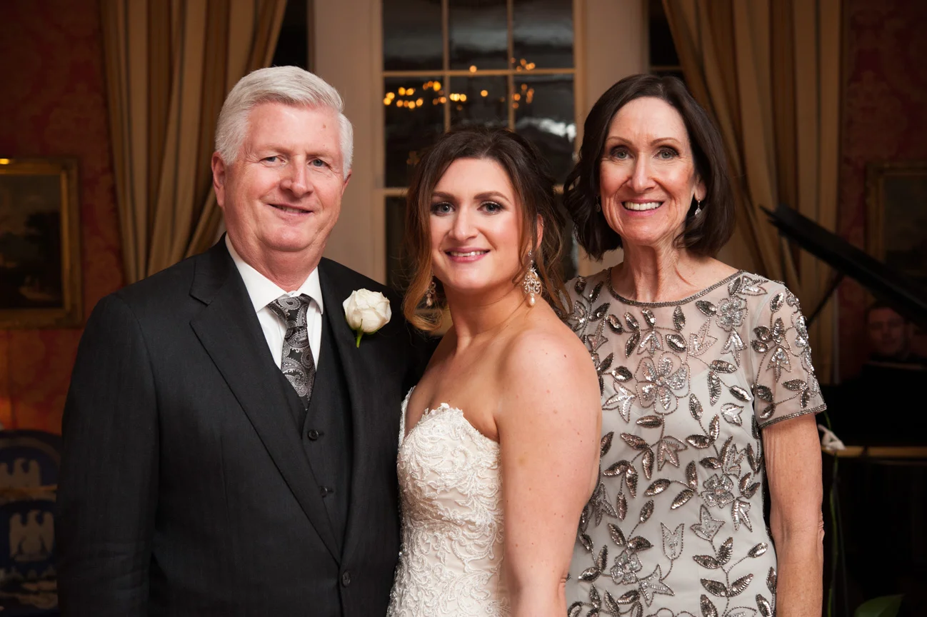 Bride with parents