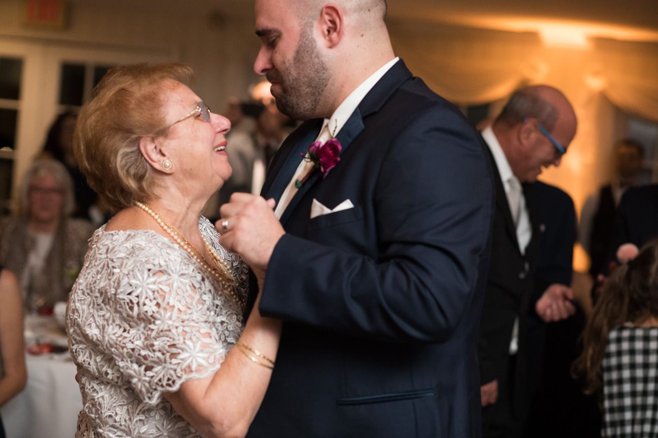 Groom dancing with his grandmother