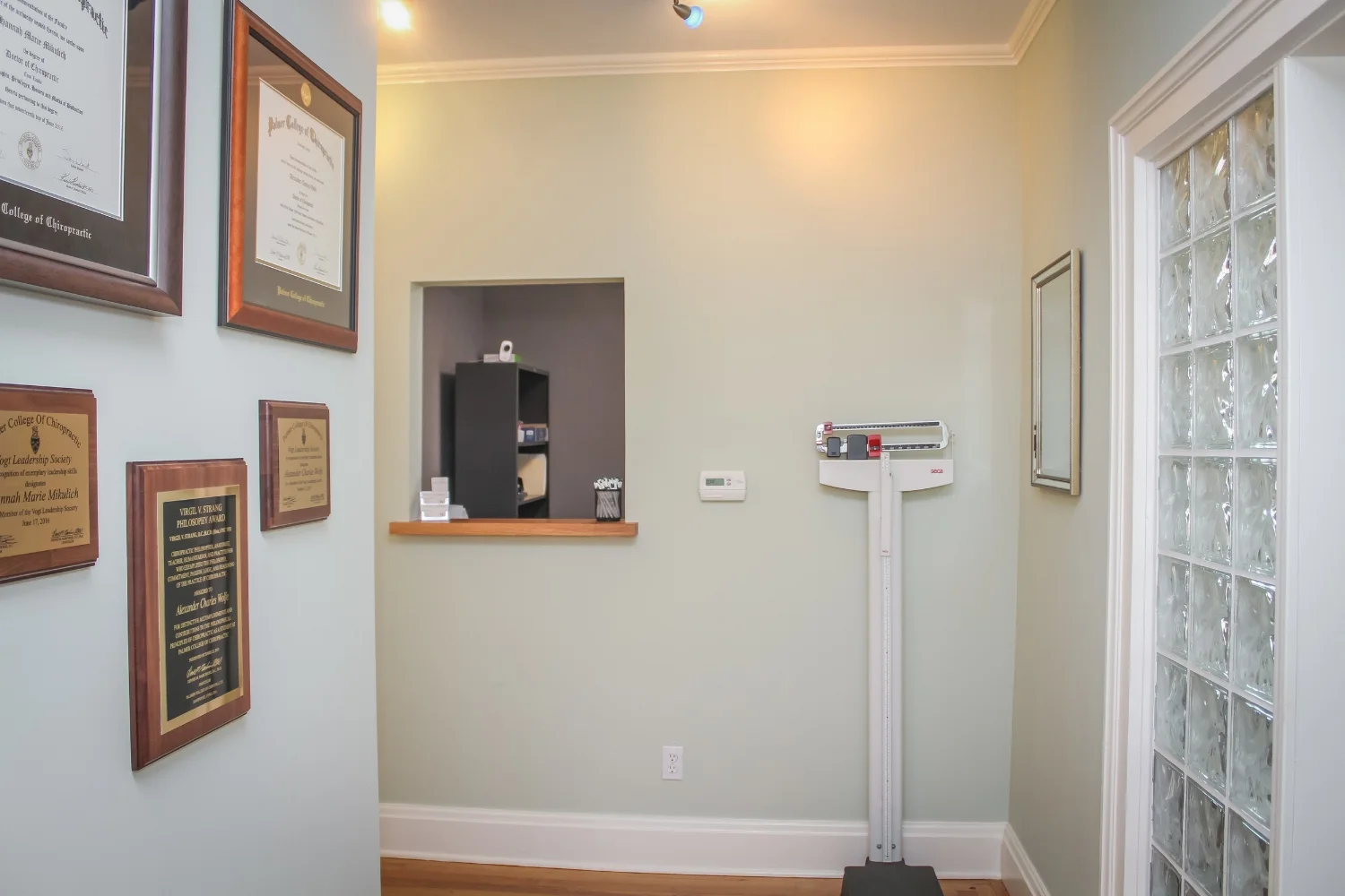 Diplomas from Palmer College of Chiropractic in Wolfe Family Chiropractic Metamora