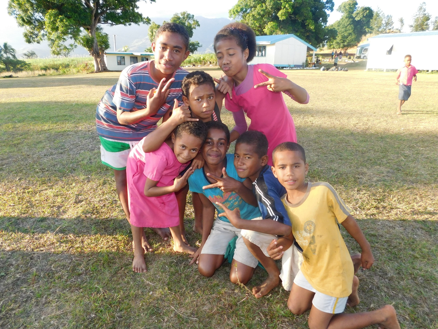 Students posing for a photo on outreach trip
