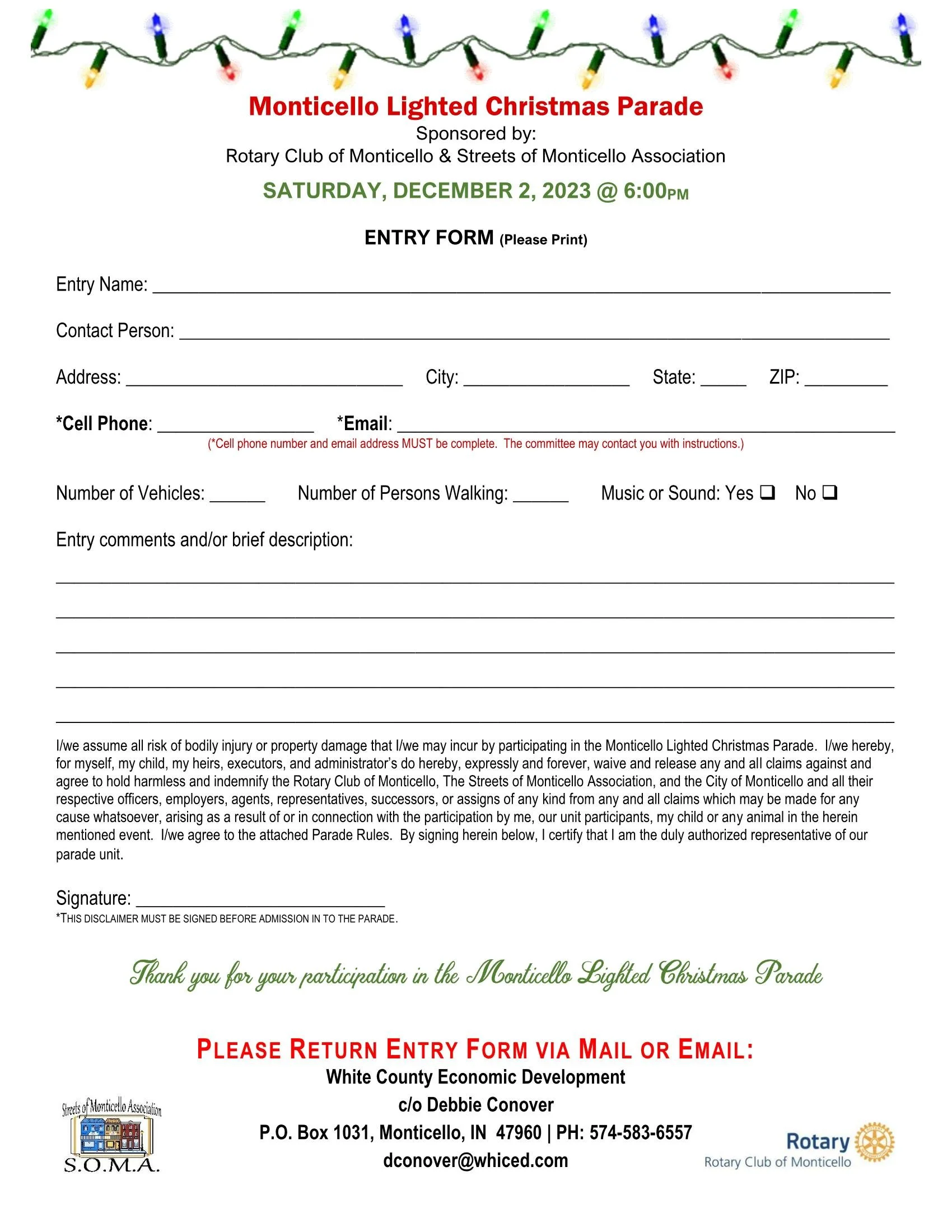 Monticello Lighted Christmas Parade — S.O.M.A. Streets Of Monticello