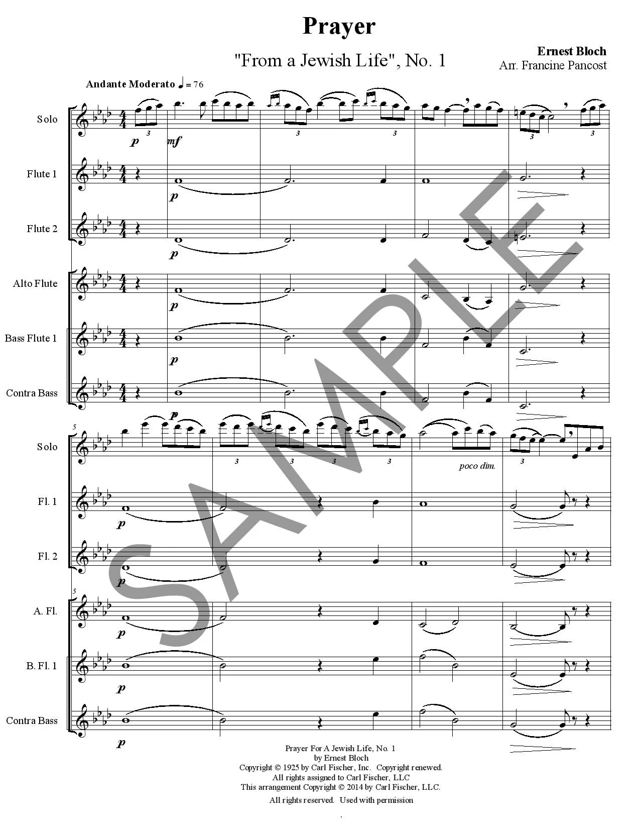 Prayer from a Jewish Life, flute choir score-page-001.jpg