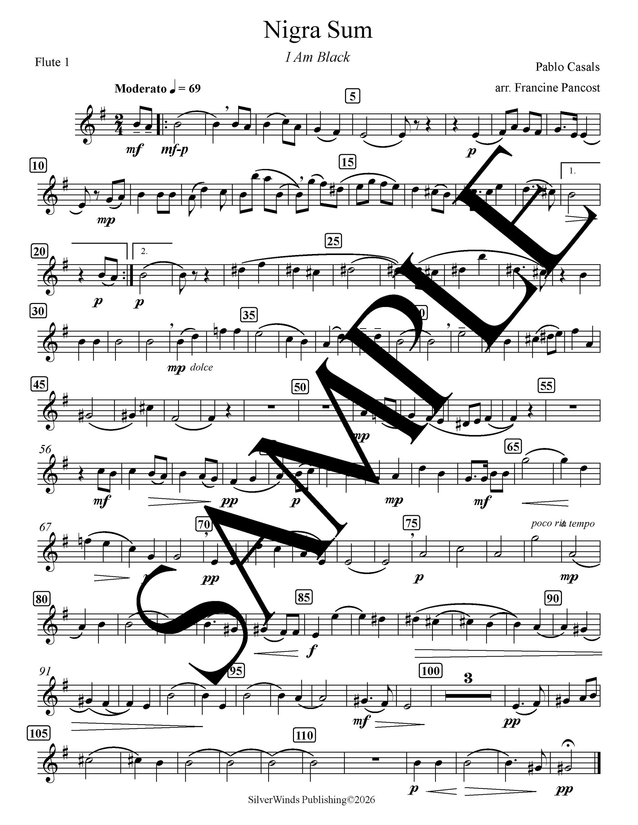 Nigra Sum - Flute 1 by Pablo Casals