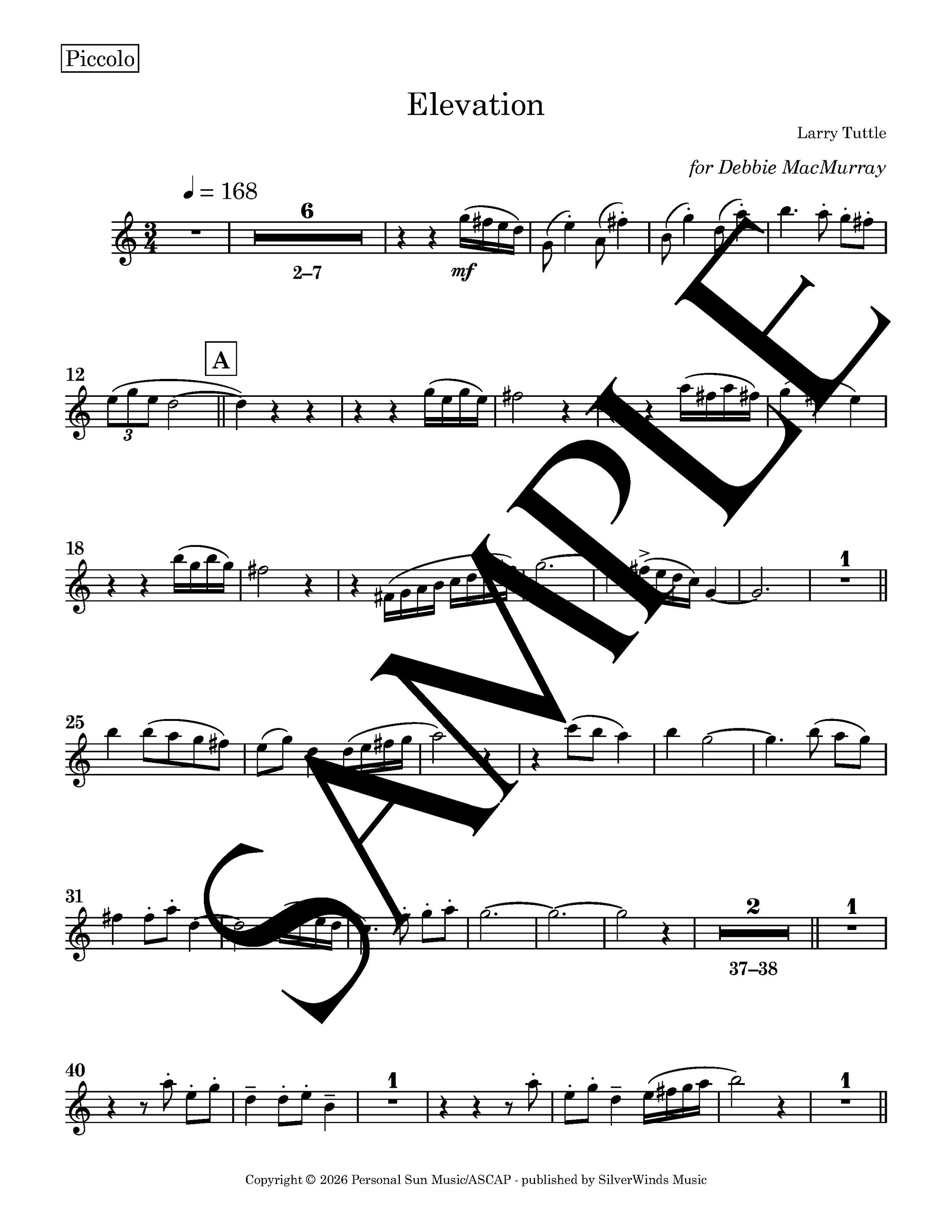 Elevation with piccolo solo sample