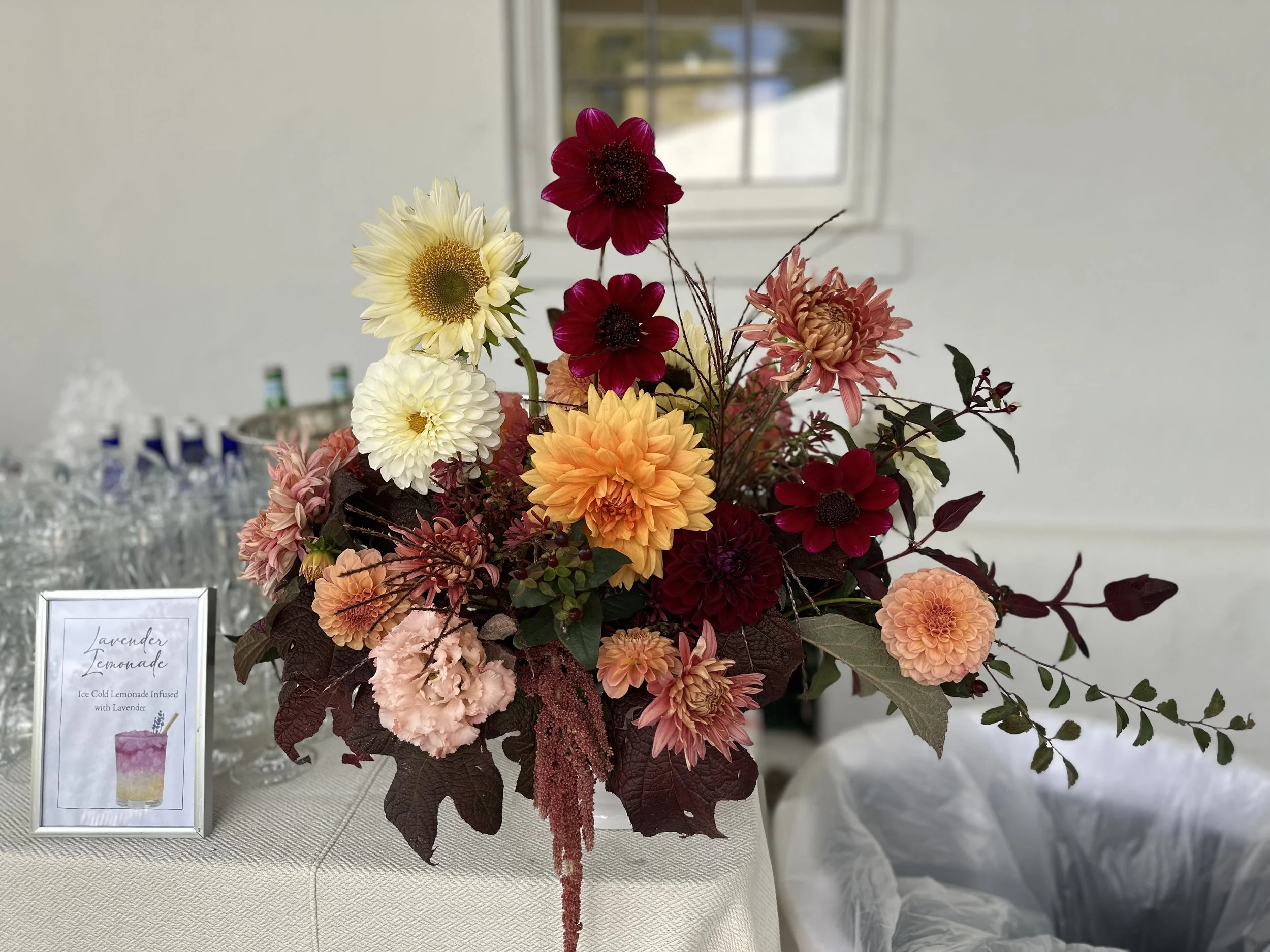 Large bespoke fall floral arrangement