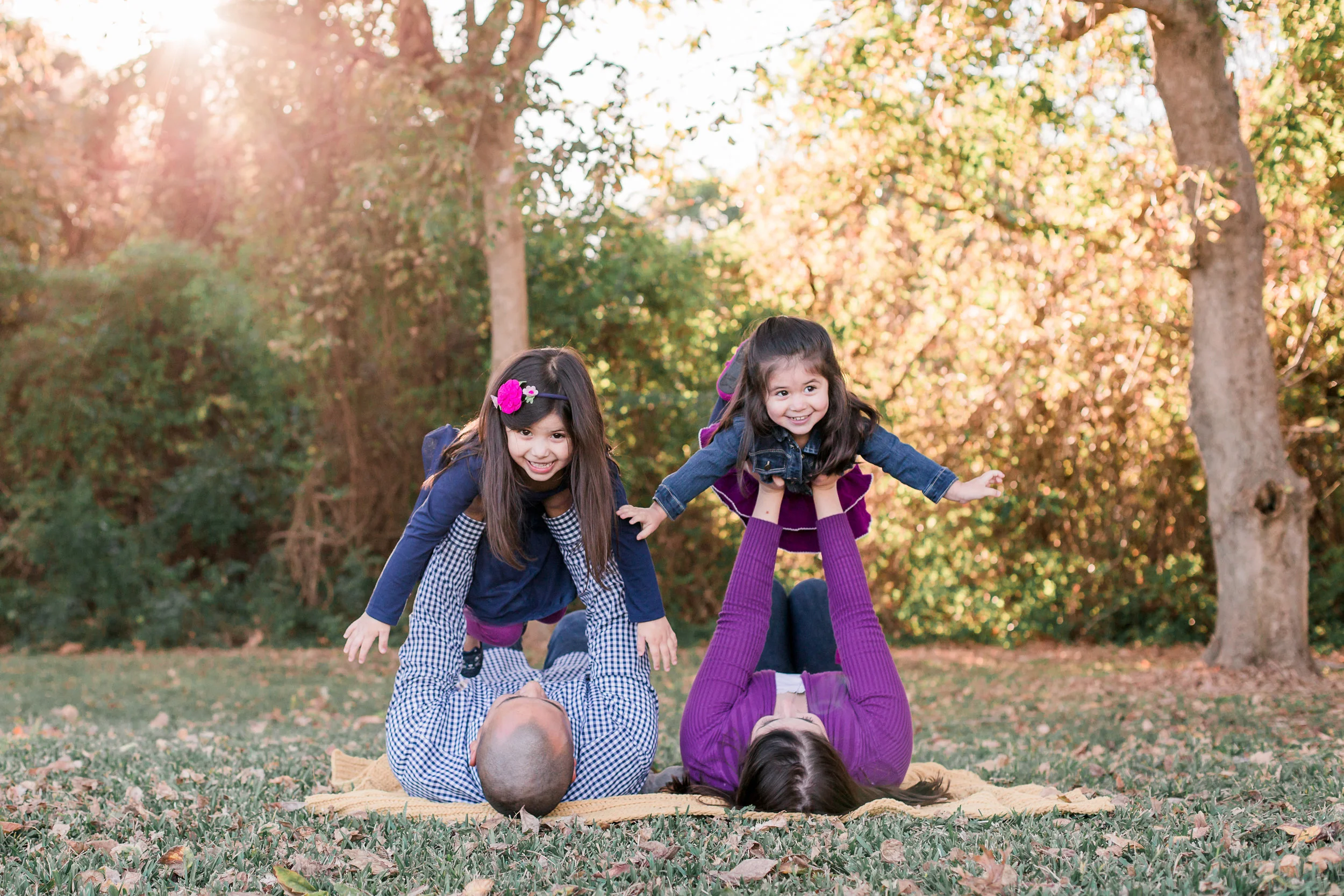 Fun Family of Four Photos | Cypress TX