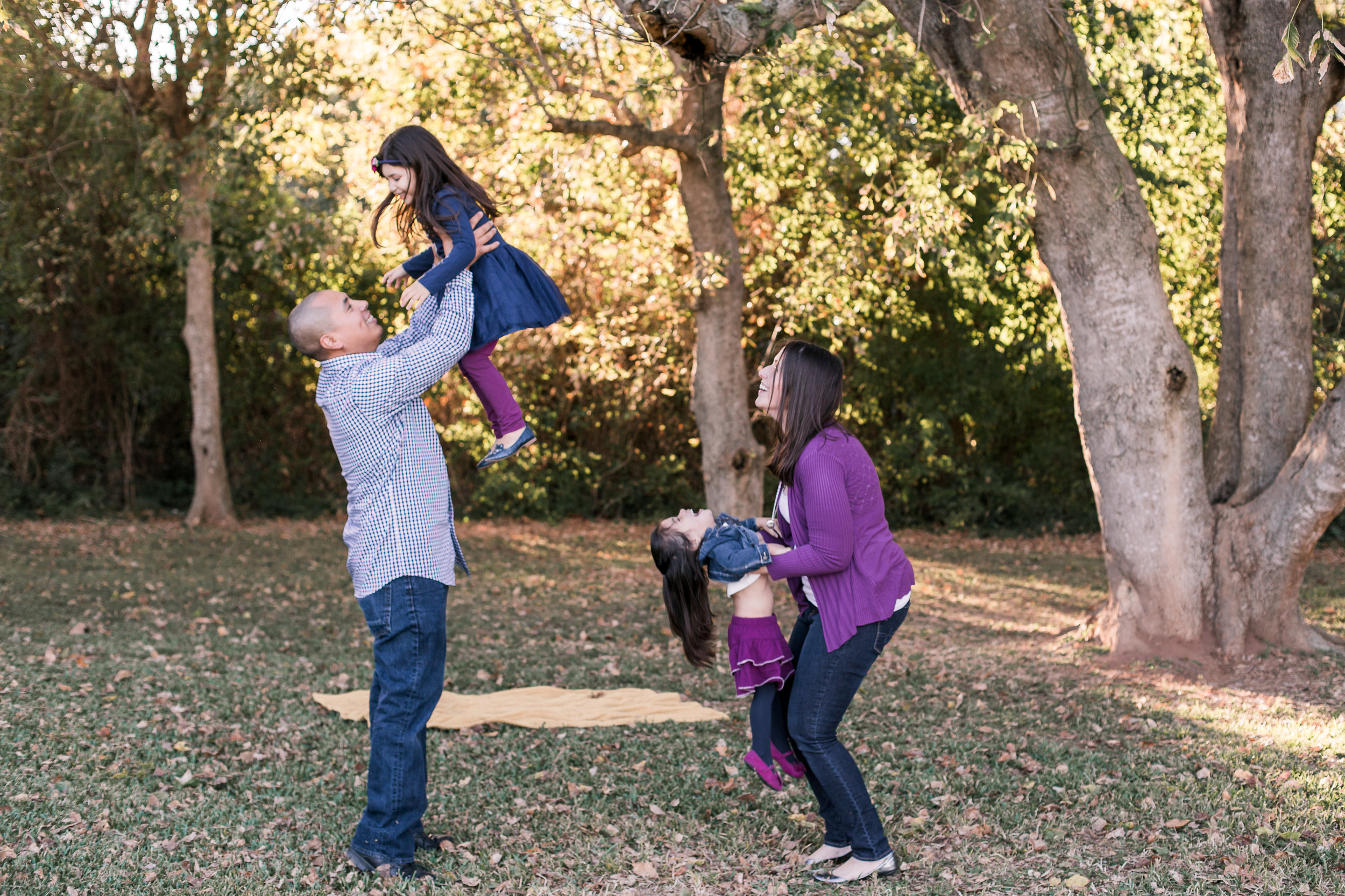 Fun Family of Four Photos | Houston TX