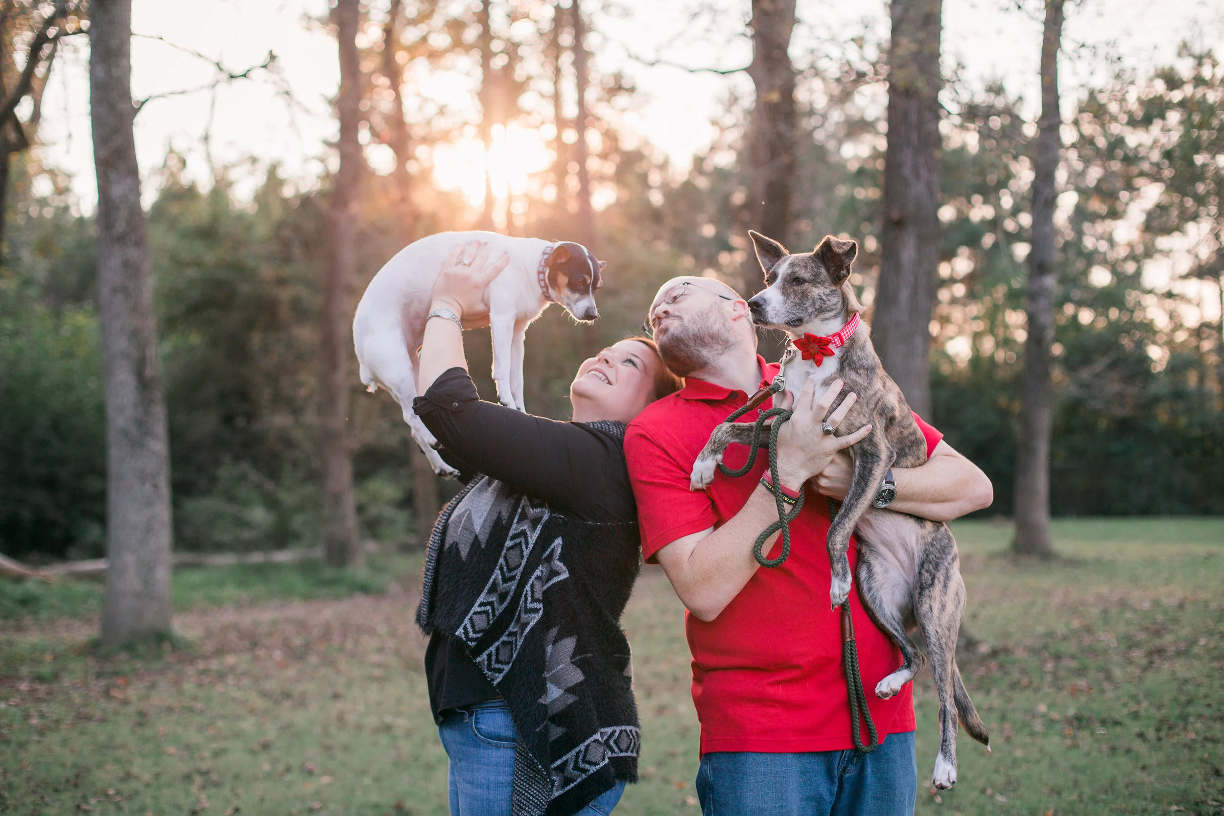 Family with Pets Sunset Photos | Cypress TX