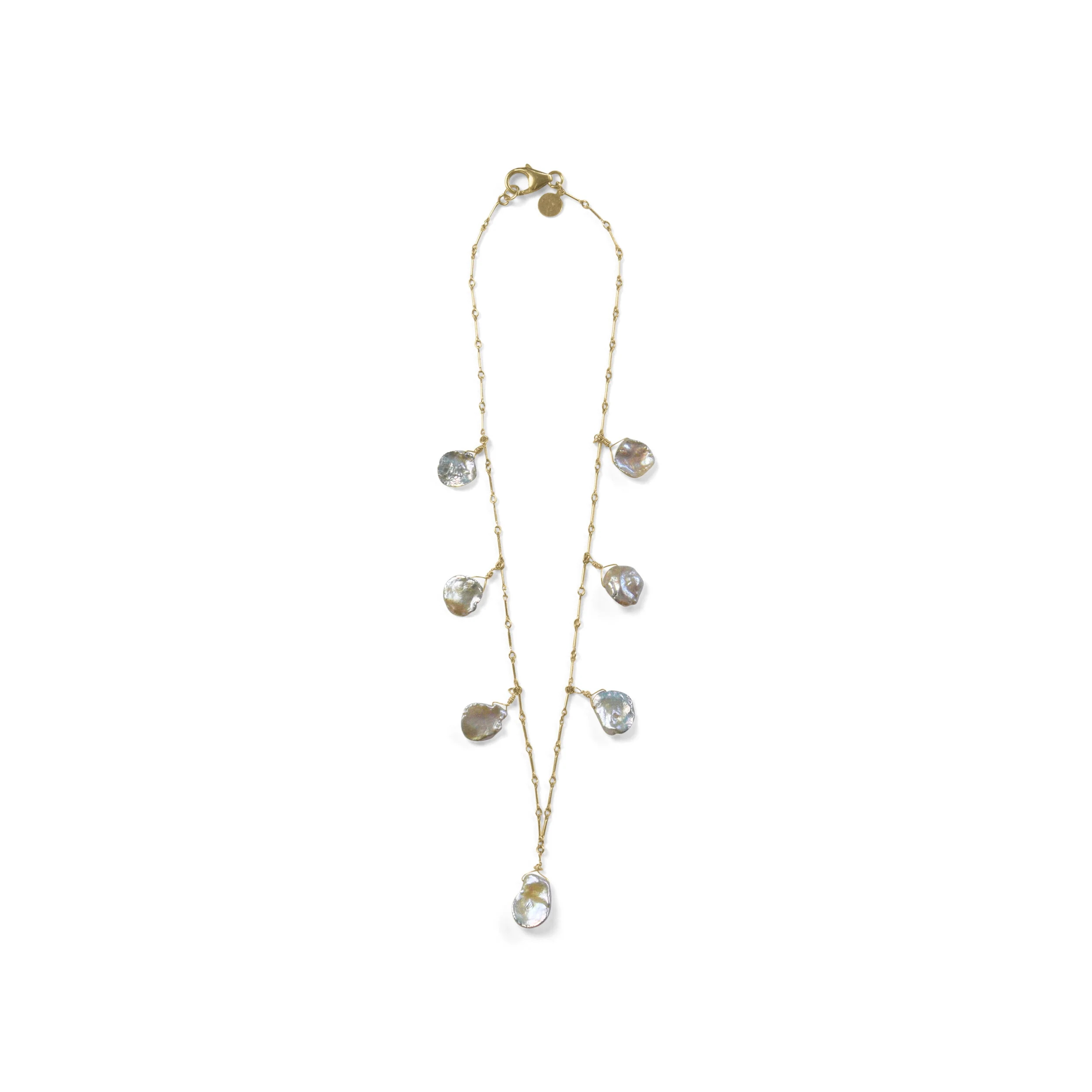 7 Keshi Pearl Dangle Necklace