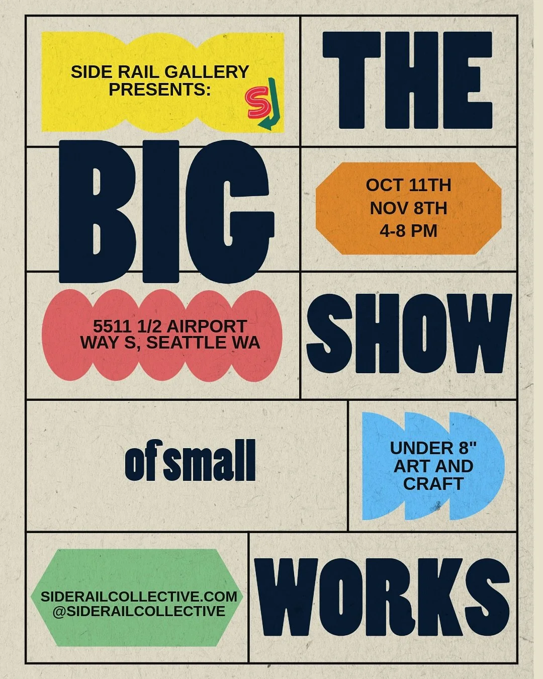 Dropped off some work for the Big Show of Small Works at @siderailcollective today! Come check it out opening night - Oct 11 from 4-8 pm ✨
__________

5511 &frac12; Airport Way S, Seattle 
__________
#art #siderailcollective #georgetown #seattle #art