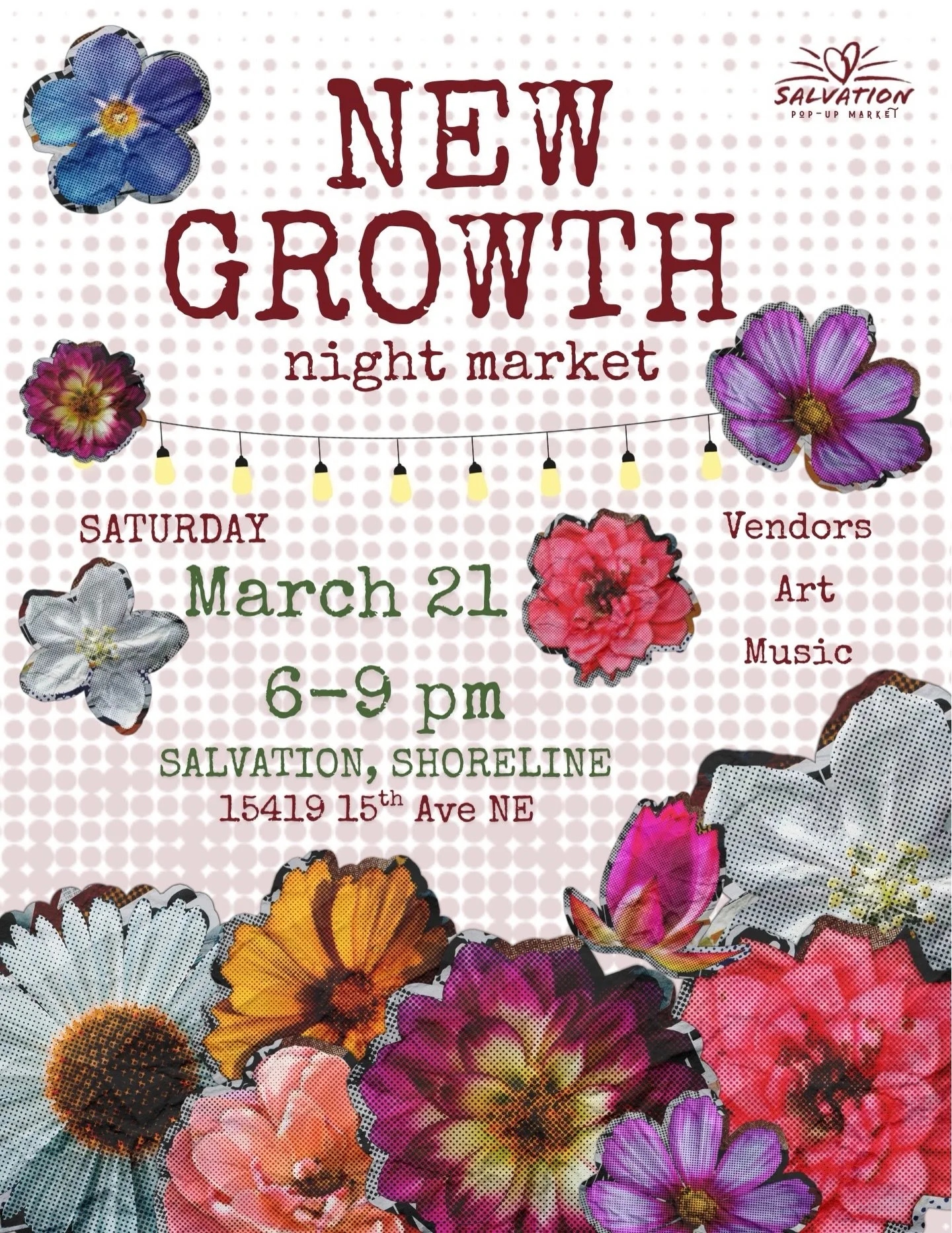 Excited to share that I&rsquo;m coming out of hibernation and will be at the New Growth Night Market at @salvationartscollective with a bunch of art on March 21 from 6-9pm 🌸✨ 
___________
Location: Salvation, 15419 15th Ave NE, Shoreline 
__________