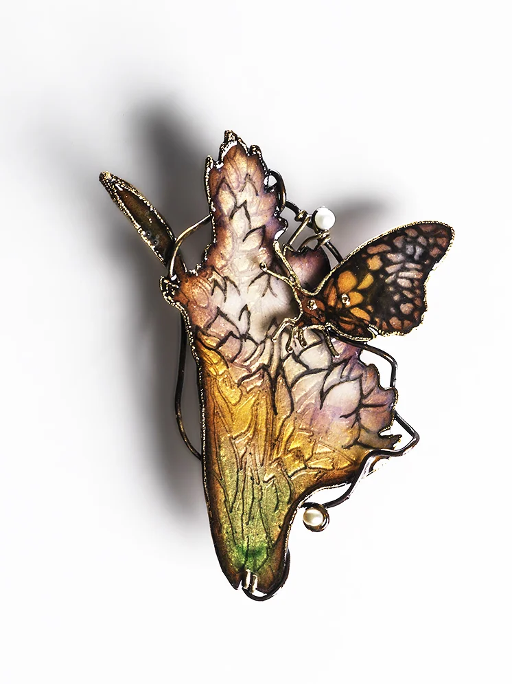 In bloom 4-exotic flower and yellow butterfly.jpg