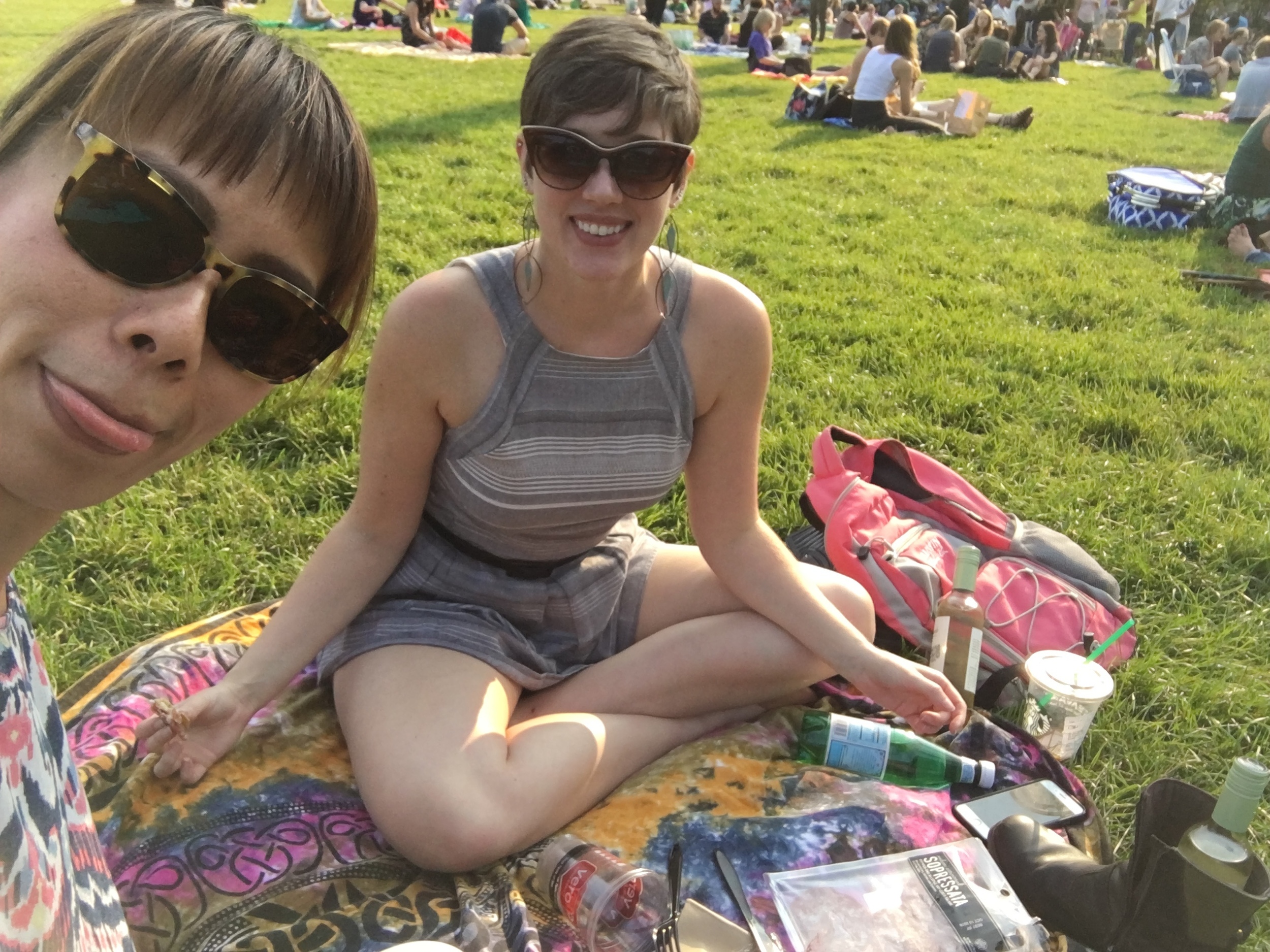 At Millennial Park waiting for concert to start