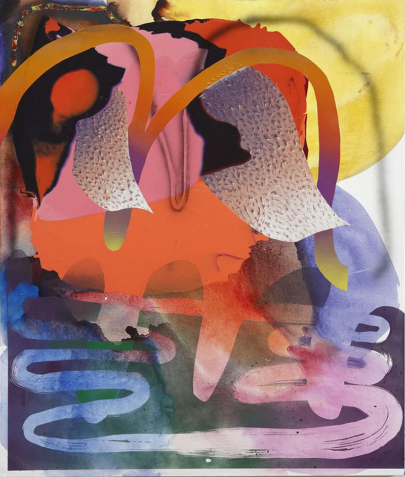 Holey Surface , 2014, synthetic polymer paint on canvas, 52 x 44