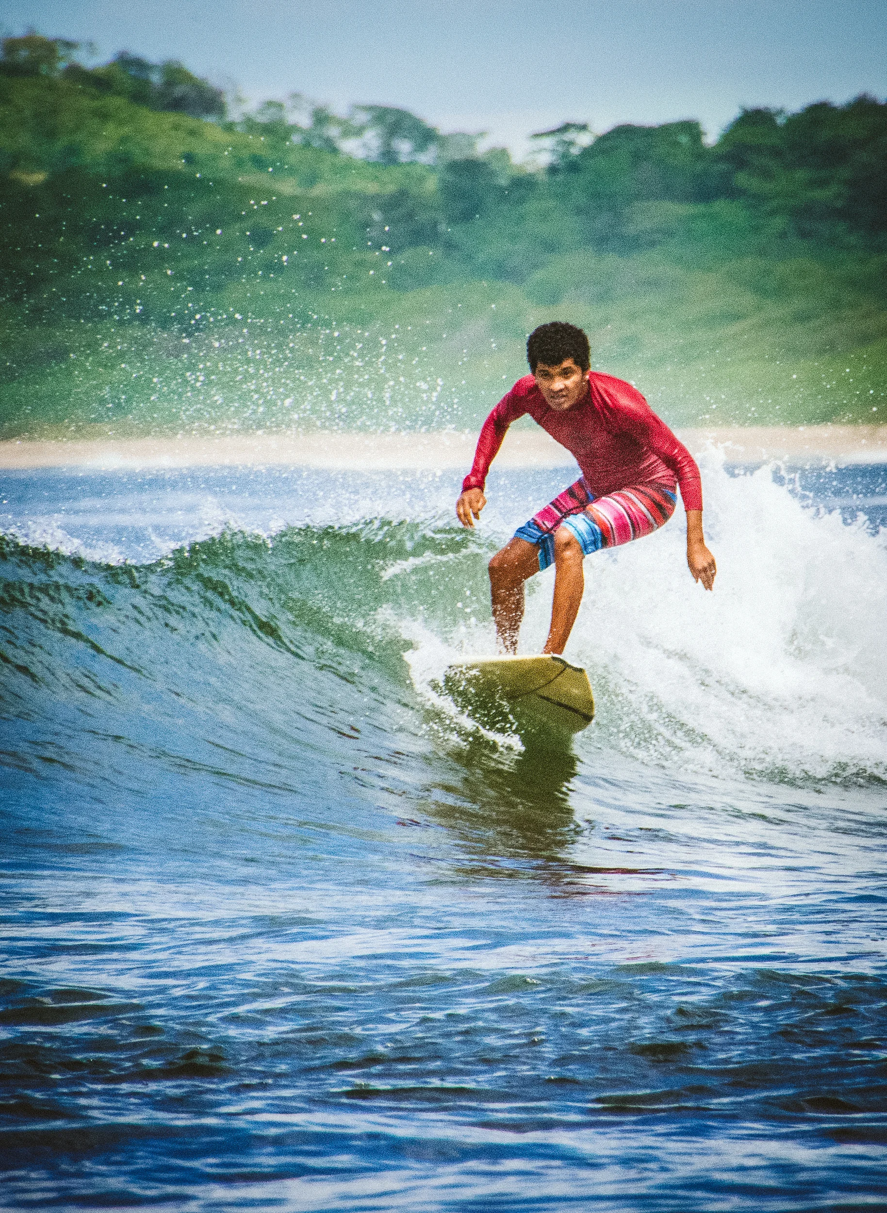 One of the local surf instructors took the morning off to shred some waves of his own in Tamarindo.