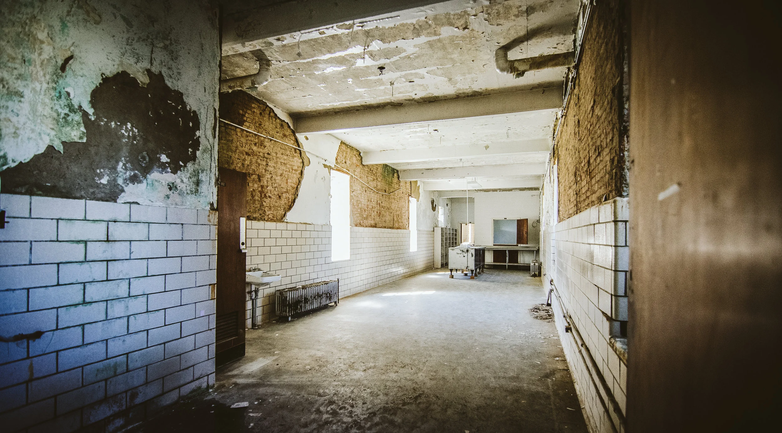 The cafeteria preparation area.