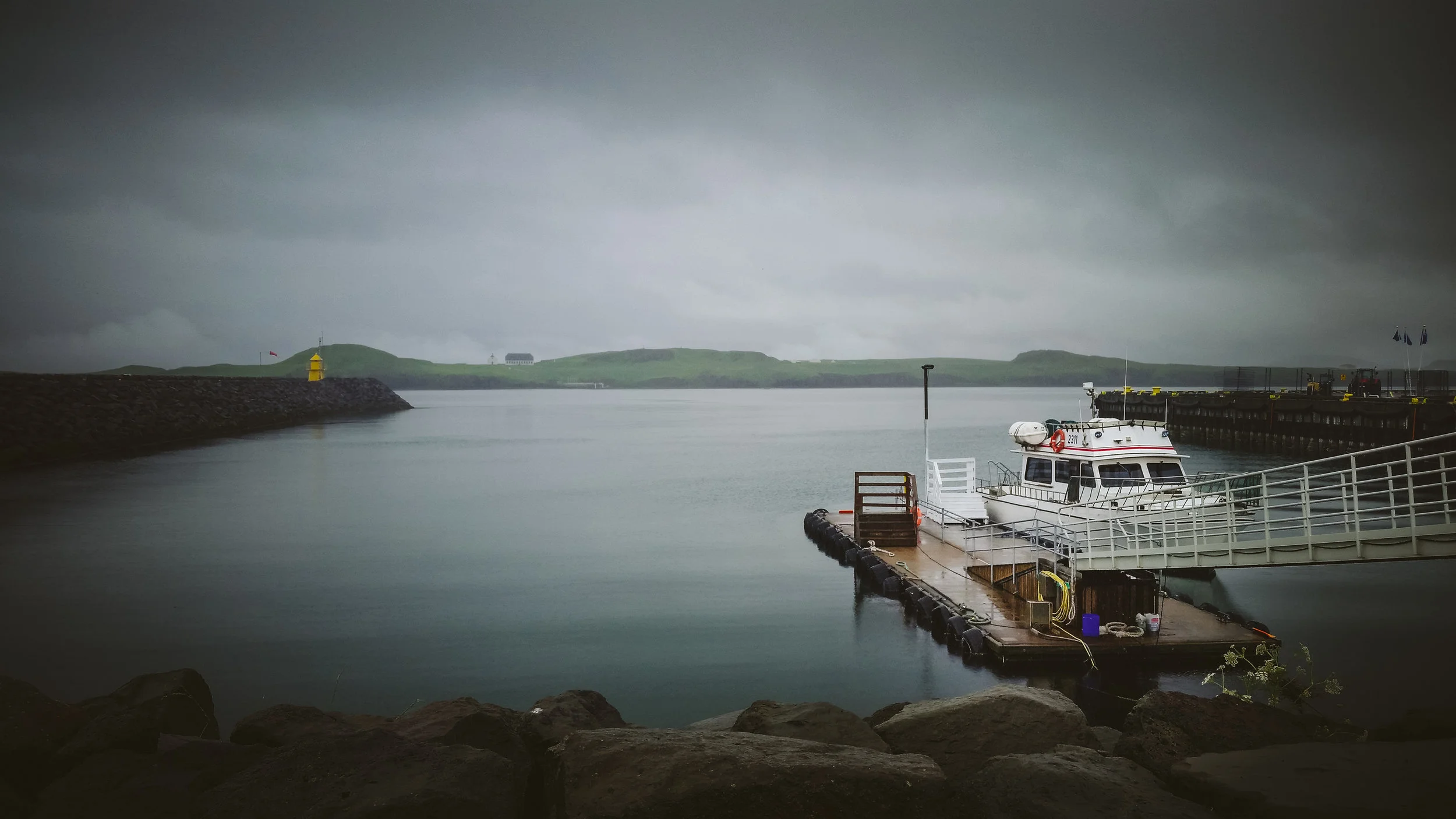 A ship in harbour is safe but that's not ships are built for. You can see that Viðey is not too far from shore but there is no other way to get there than the ferry.