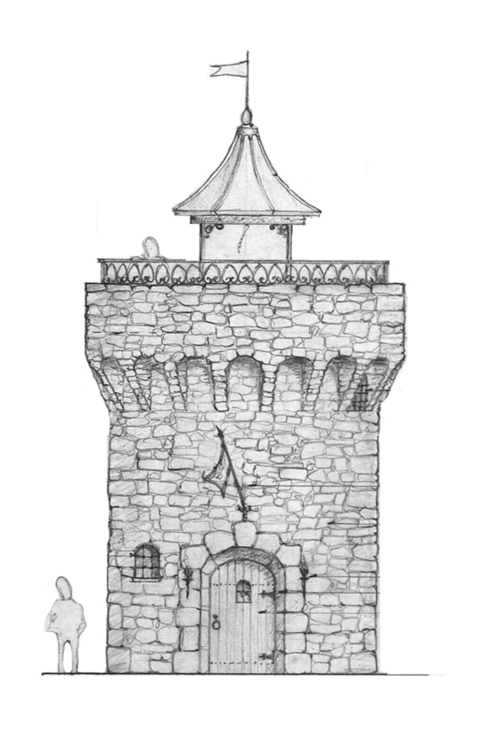  Sketch of tower  