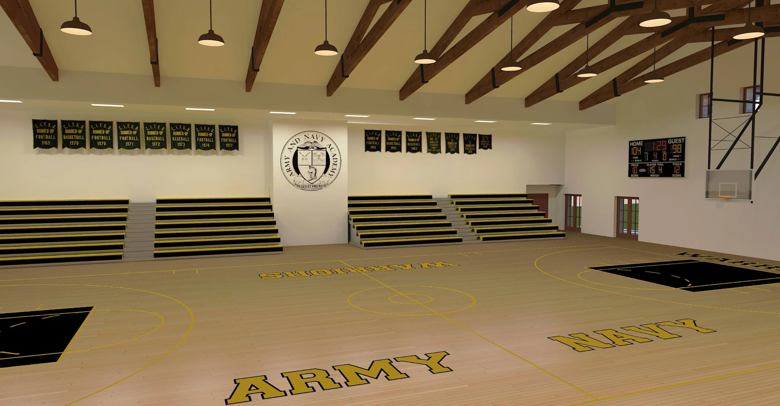  Rendering of gym interiors 