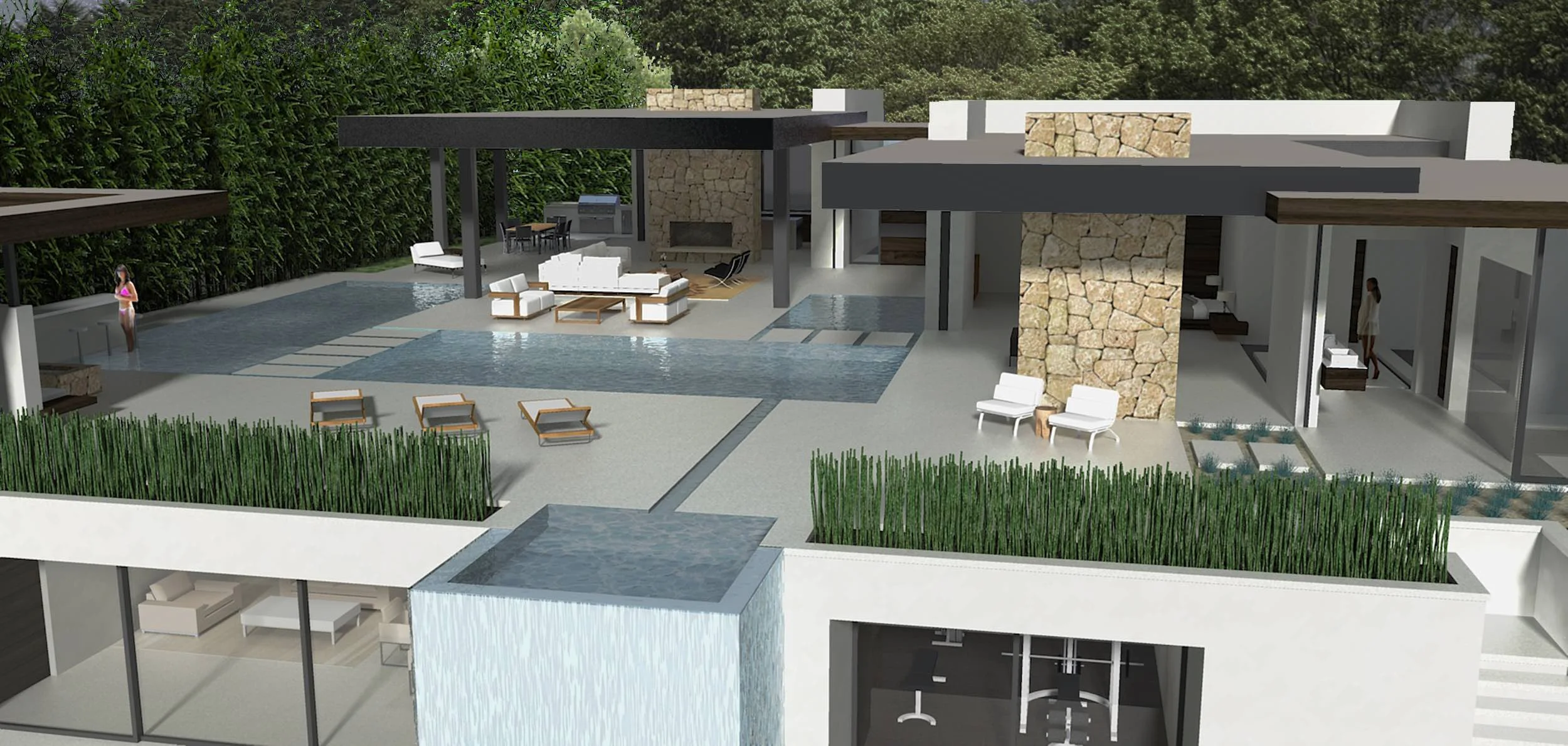  Rearview with pools 
